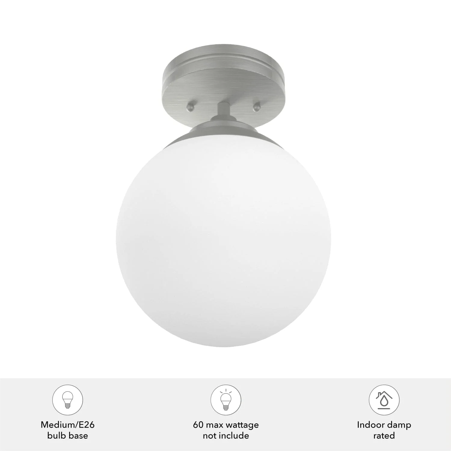 Hepburn 1 Light Semi-Flush Mount 9 Hepburn 1 Light Semi-Flush Mount