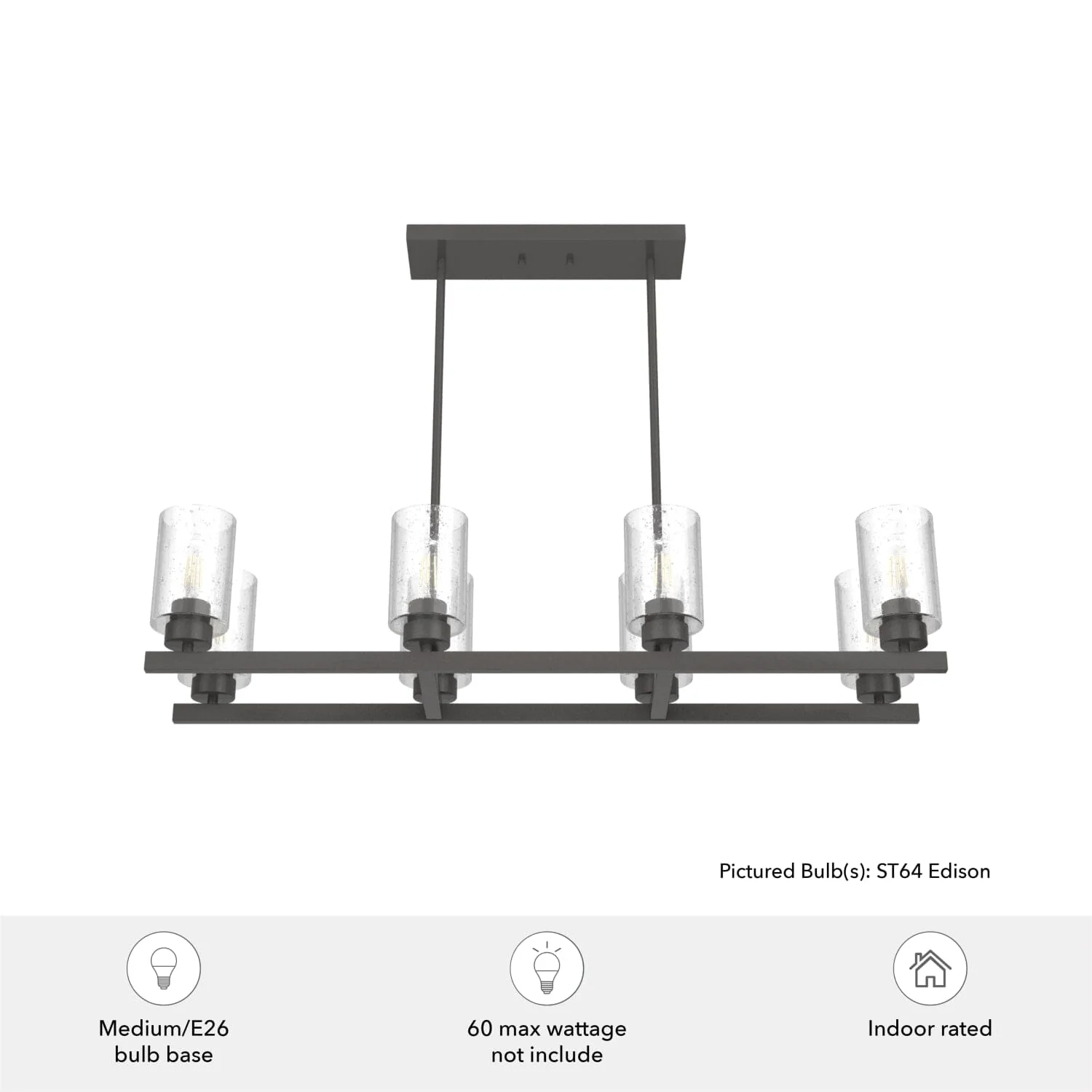 Hartland 8 Light Linear Chandelier 6 Hartland 8 Light Linear Chandelier