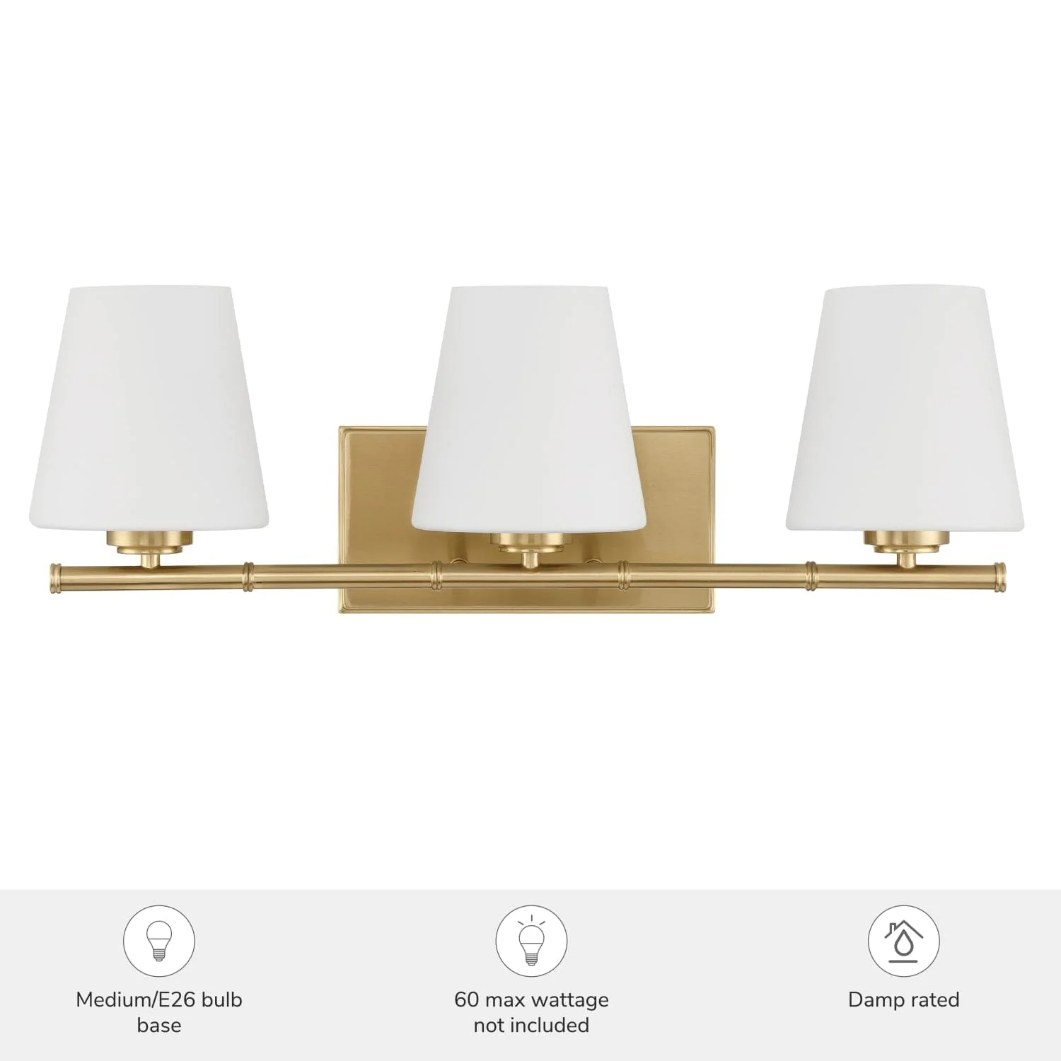 Fauna Grove 3 Light Medium 25 Inch Vanity 5 Fauna Grove 3 Light Medium 25 Inch Vanity