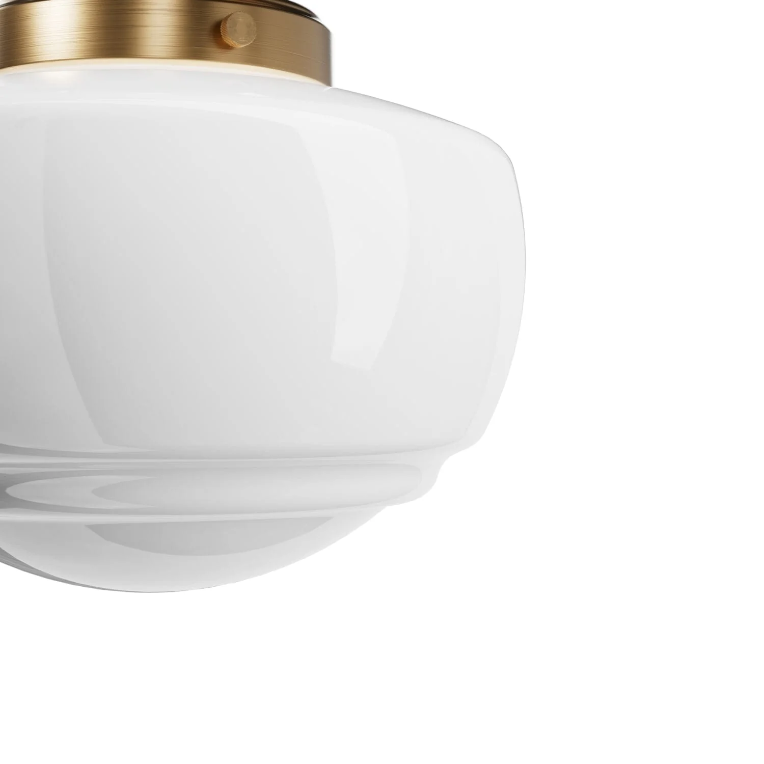 Saddle Creek Shiny Cased White Glass 1 Light Mini Semi Flush 14 Saddle Creek Shiny Cased White Glass 1 Light Mini Semi Flush