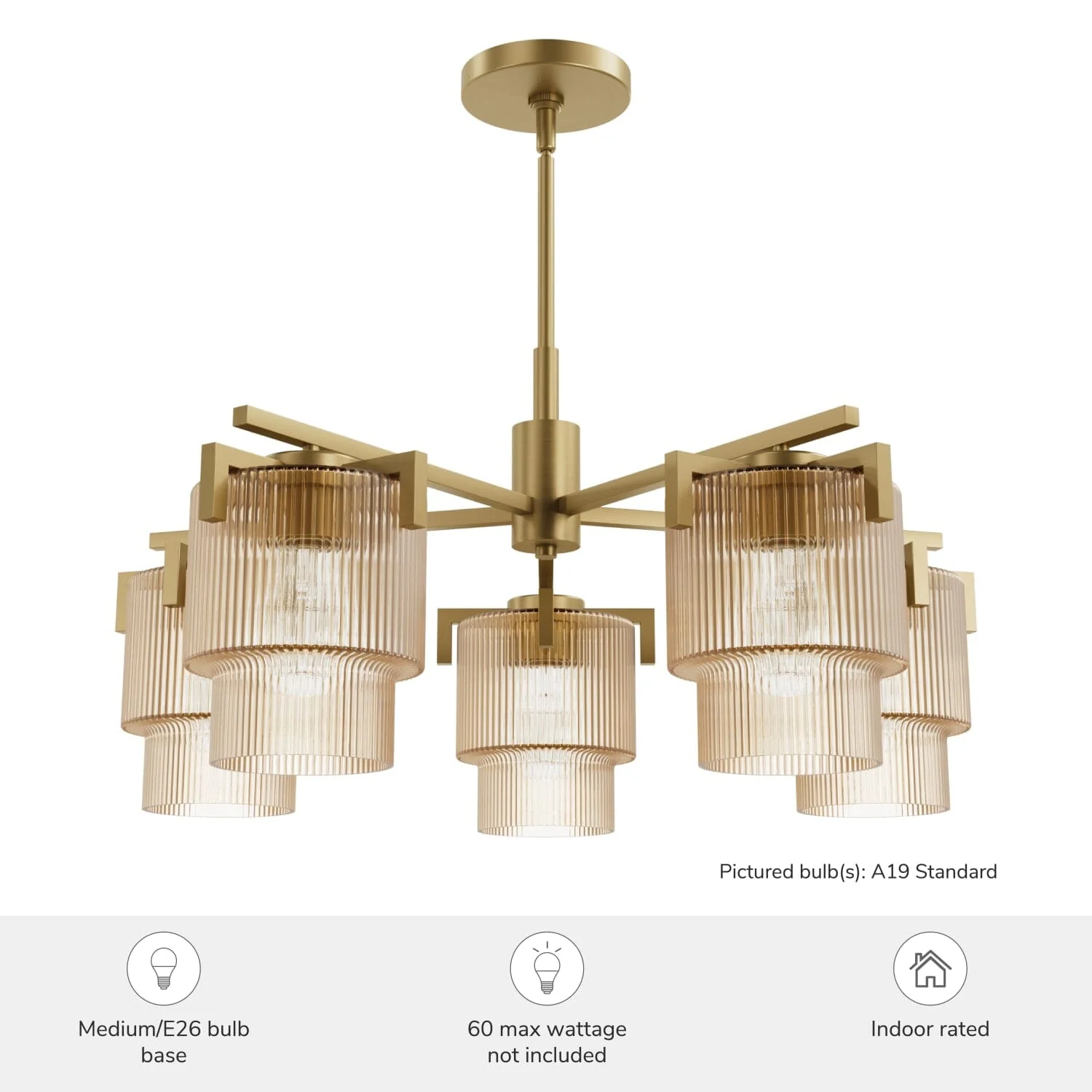 Ontario Jasmine Roth 5 Light Medium 27 Inch Chandelier 7 Ontario Jasmine Roth 5 Light Medium 27 Inch Chandelier