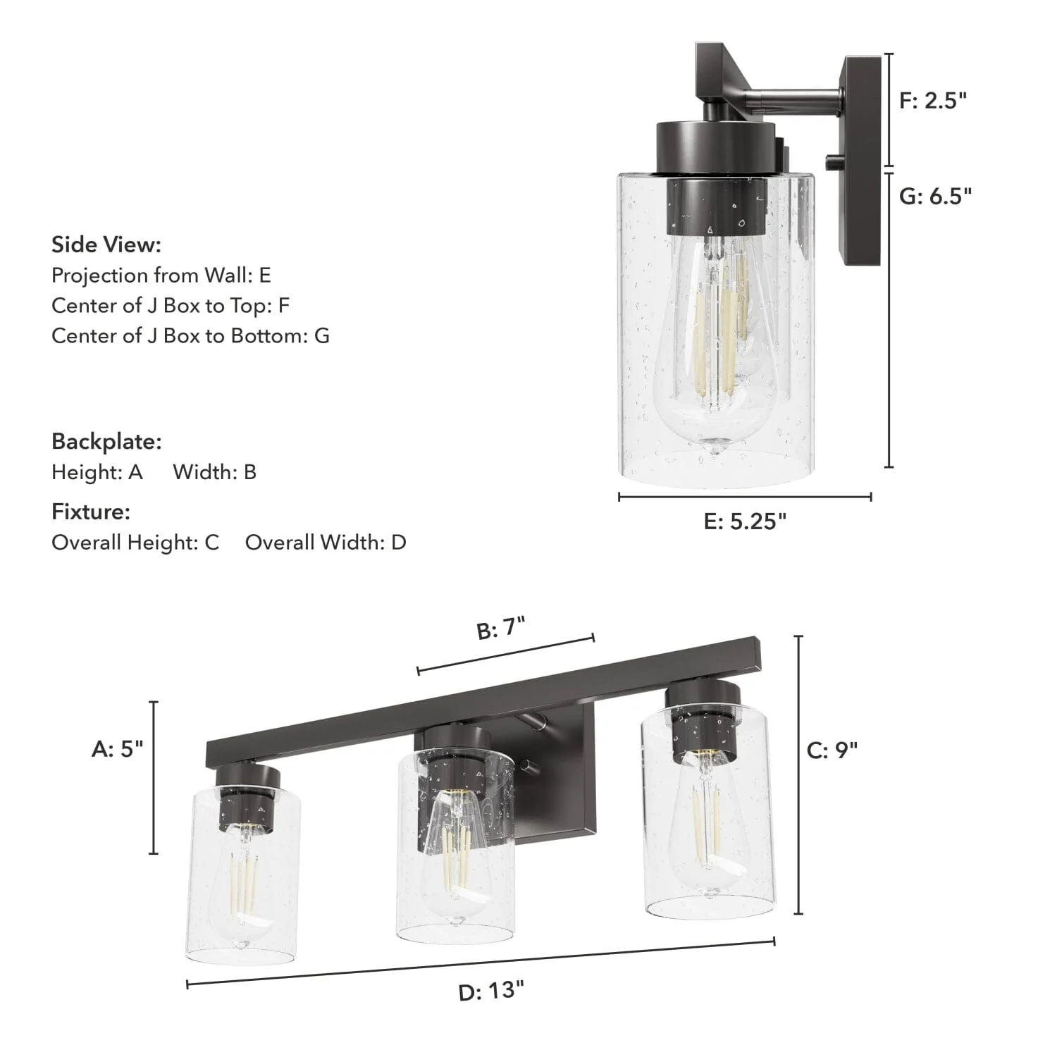 Hartland 3 Light Vanity 8 Hartland 3 Light Vanity