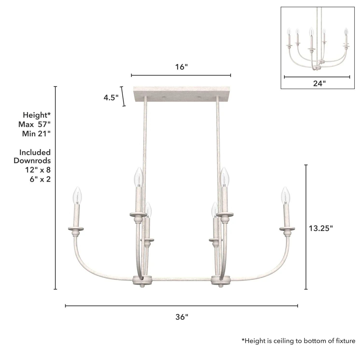 Southcrest 6 Light Linear Chandelier 7 Southcrest 6 Light Linear Chandelier
