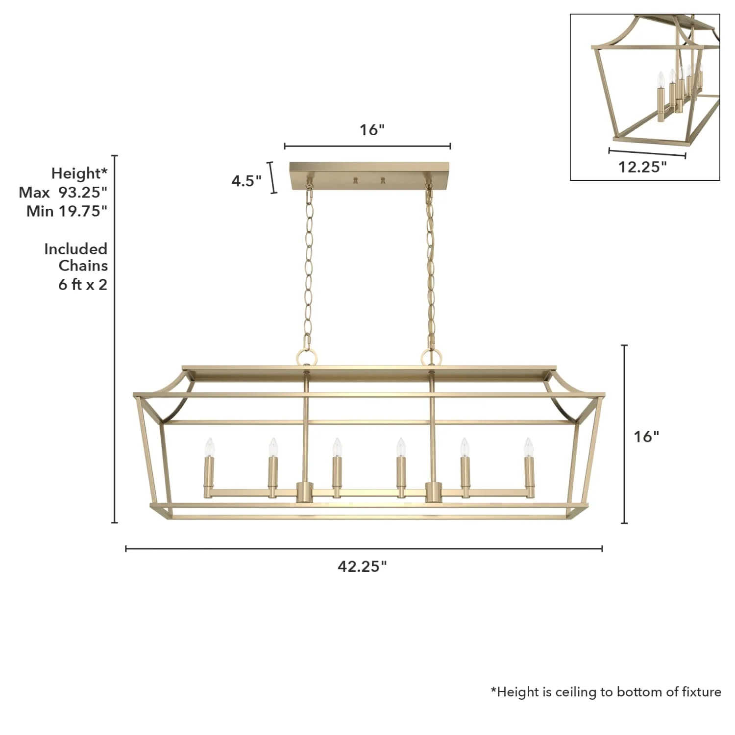 Laurel Ridge 6 Light Linear Chandelier 11 Laurel Ridge 6 Light Linear Chandelier
