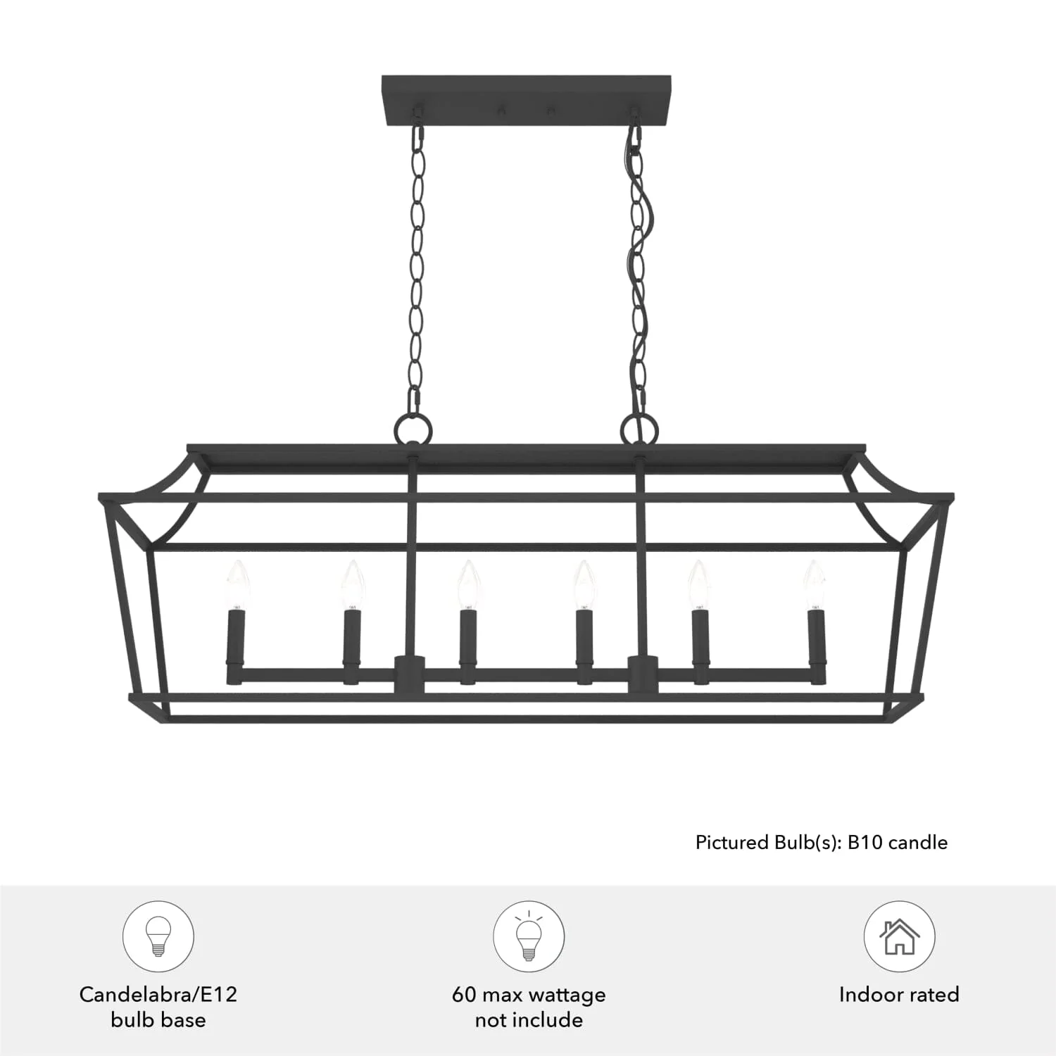 Laurel Ridge 6 Light Linear Chandelier 7 Laurel Ridge 6 Light Linear Chandelier