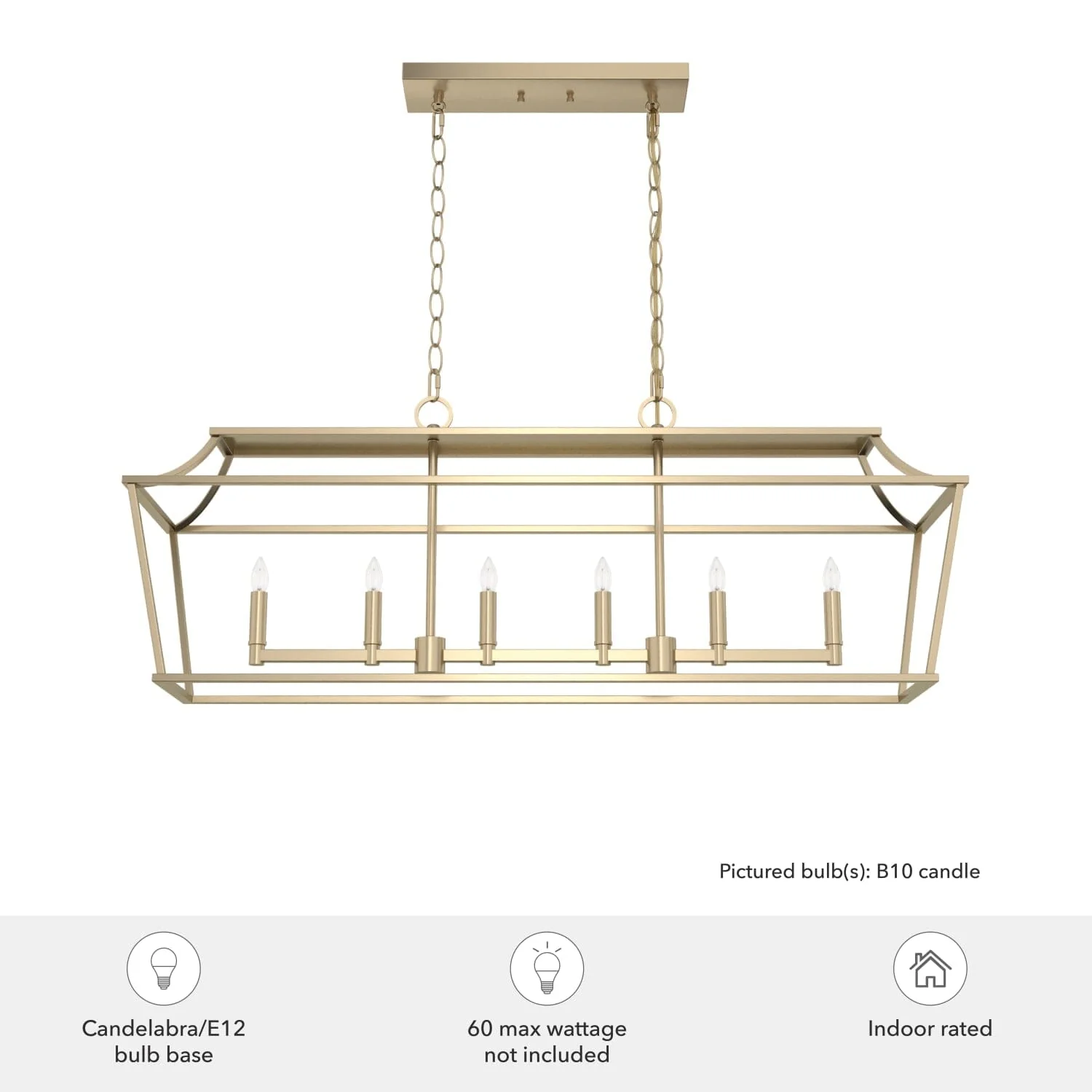 Laurel Ridge 6 Light Linear Chandelier 8 Laurel Ridge 6 Light Linear Chandelier