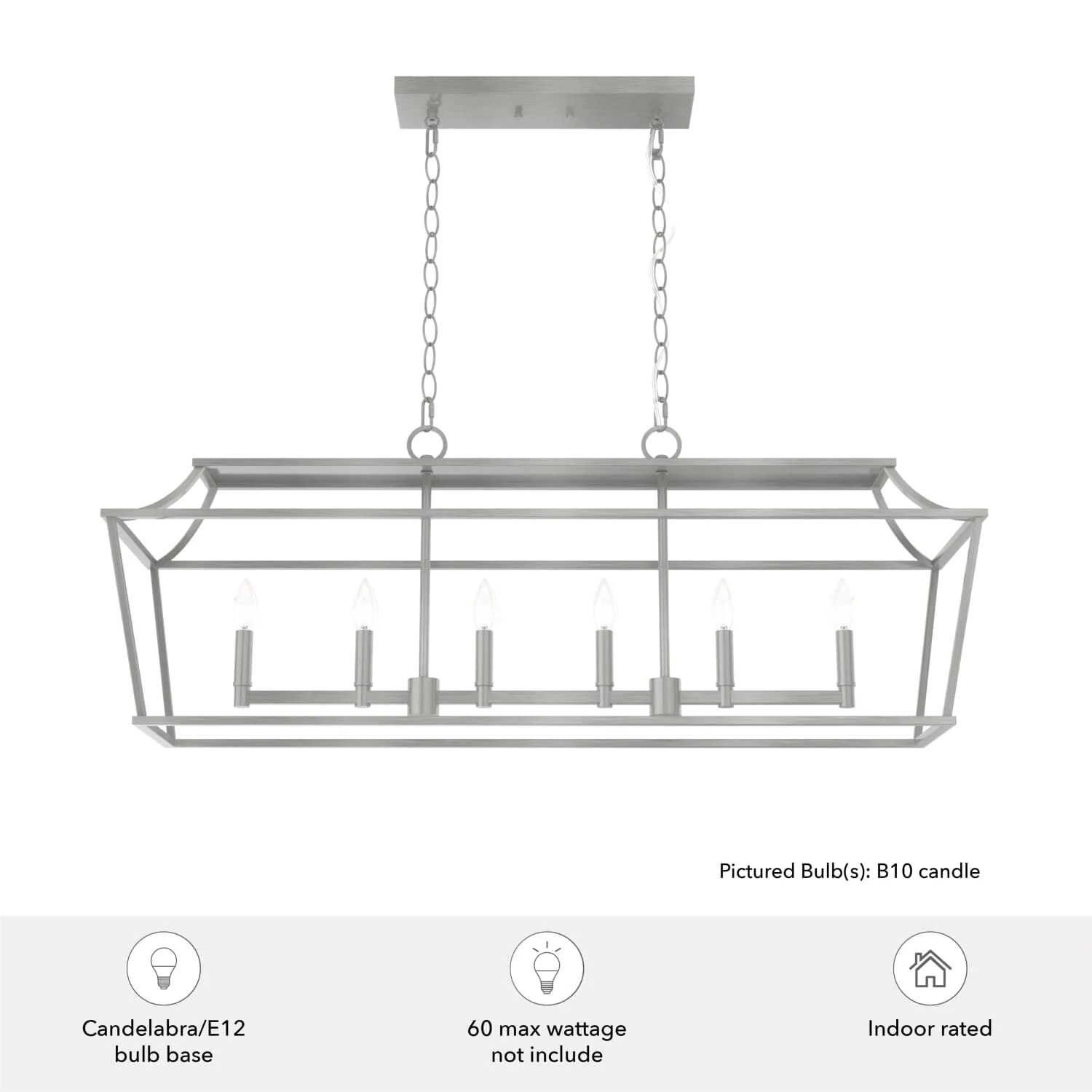 Laurel Ridge 6 Light Linear Chandelier 9 Laurel Ridge 6 Light Linear Chandelier