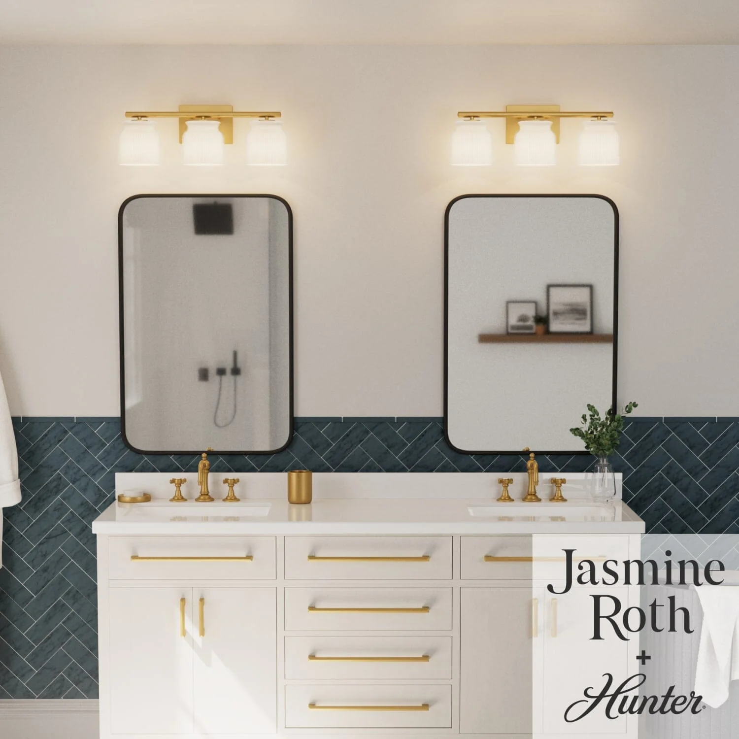 Harlowe Jasmine Roth 3 Light Medium 22 Inch Bath Vanity 3 Harlowe Jasmine Roth 3 Light Medium 22 Inch Bath Vanity