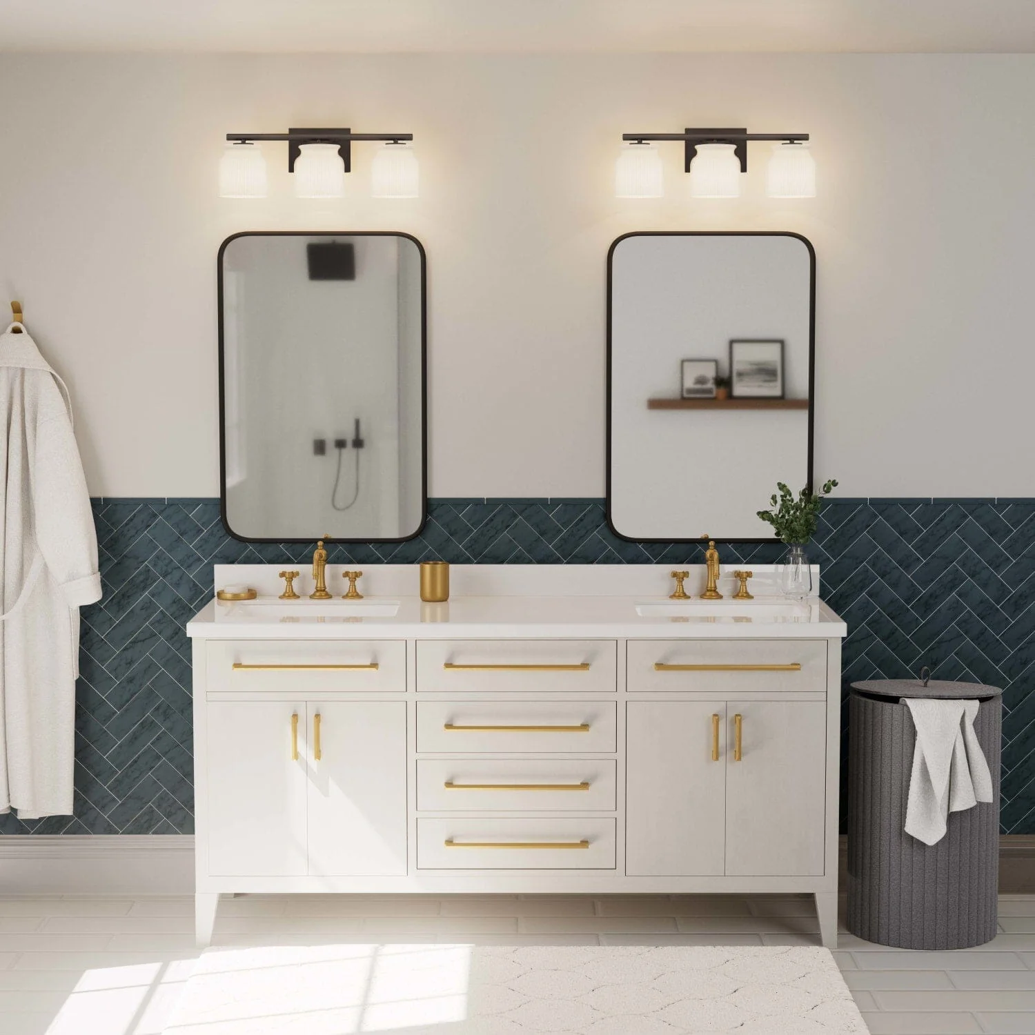 Harlowe Jasmine Roth 3 Light Medium 22 Inch Bath Vanity 4 Harlowe Jasmine Roth 3 Light Medium 22 Inch Bath Vanity
