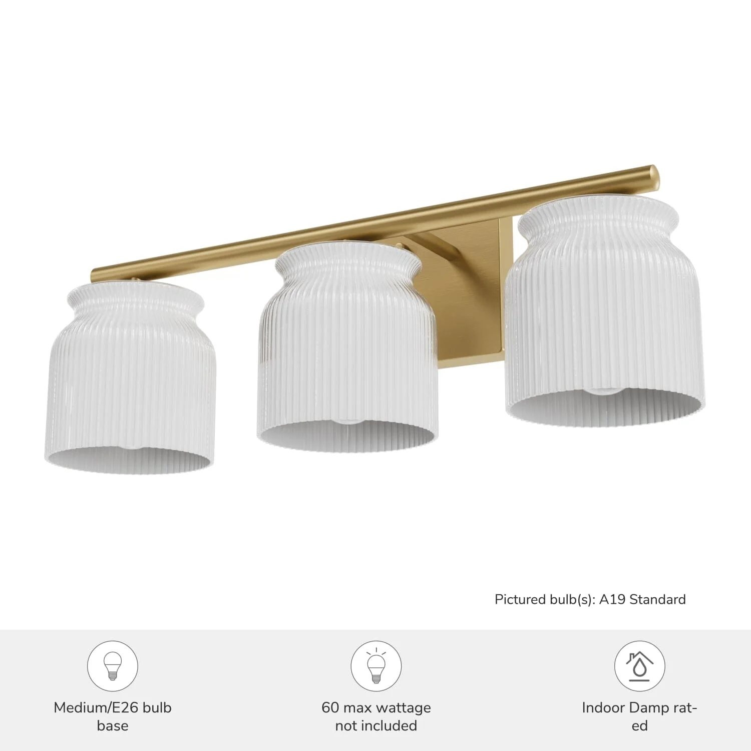 Harlowe Jasmine Roth 3 Light Medium 22 Inch Bath Vanity 5 Harlowe Jasmine Roth 3 Light Medium 22 Inch Bath Vanity