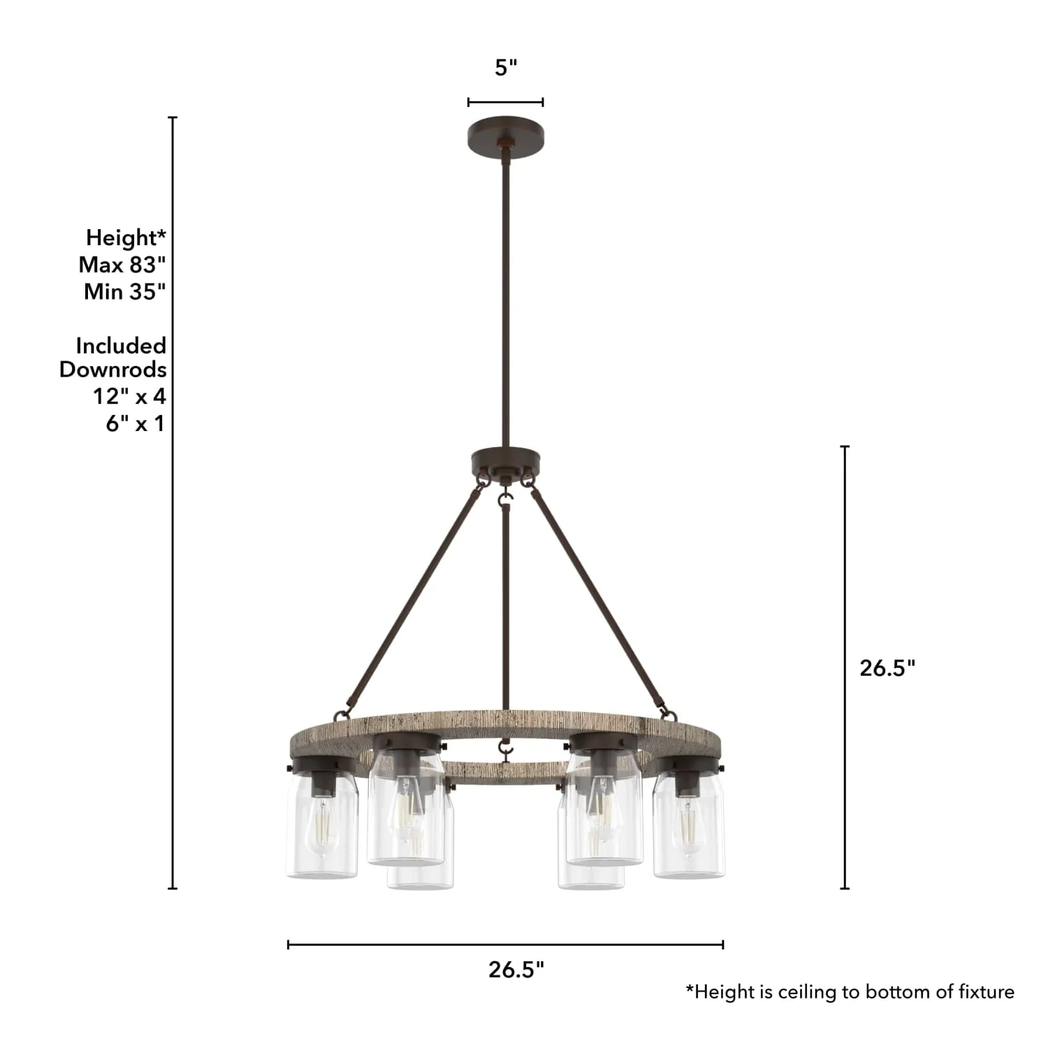 Devon Park 6 Light Chandelier 8 Devon Park 6 Light Chandelier