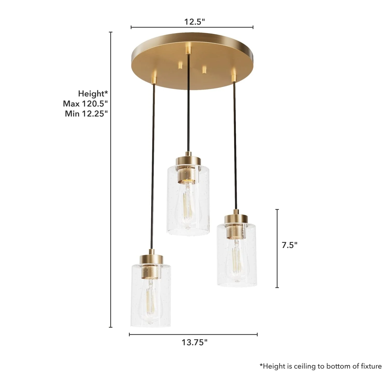 Hartland 3 Light Round Cluster 11 Hartland 3 Light Round Cluster