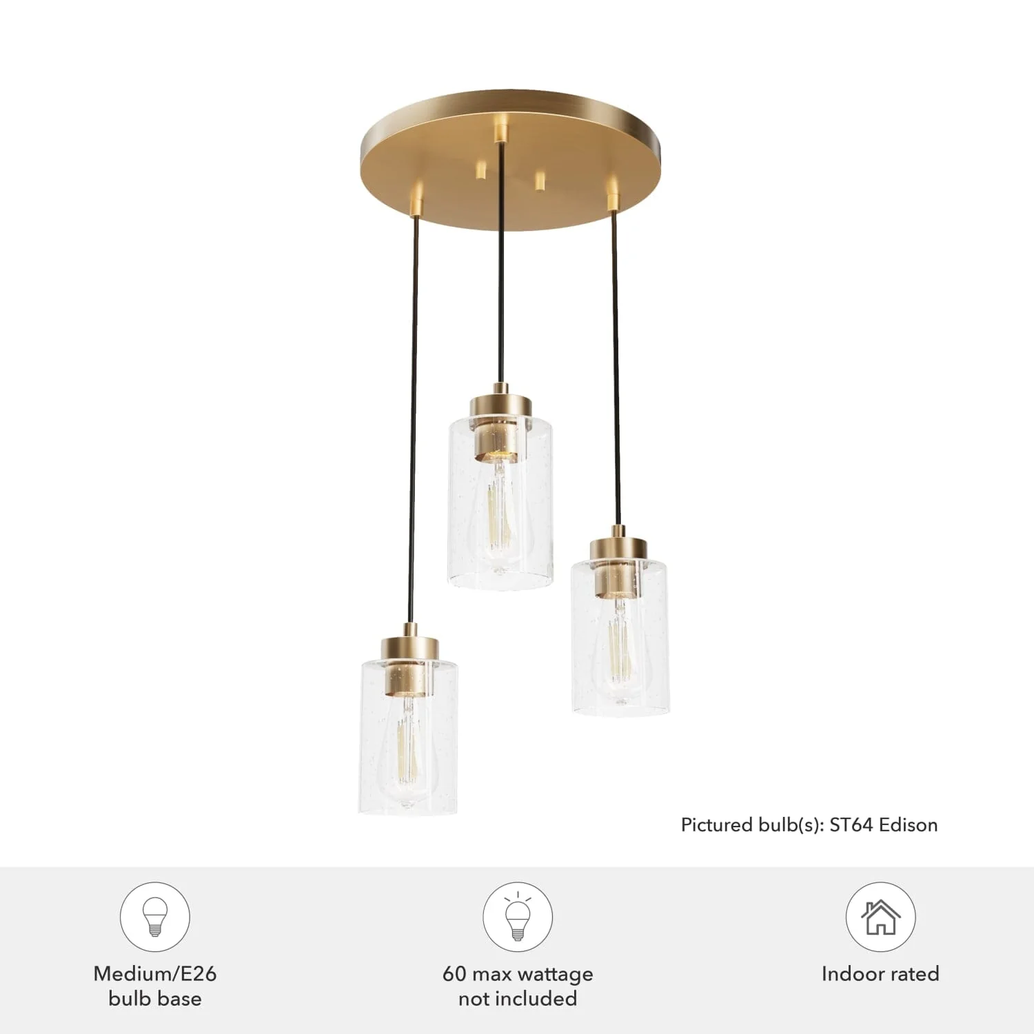 Hartland 3 Light Round Cluster 8 Hartland 3 Light Round Cluster