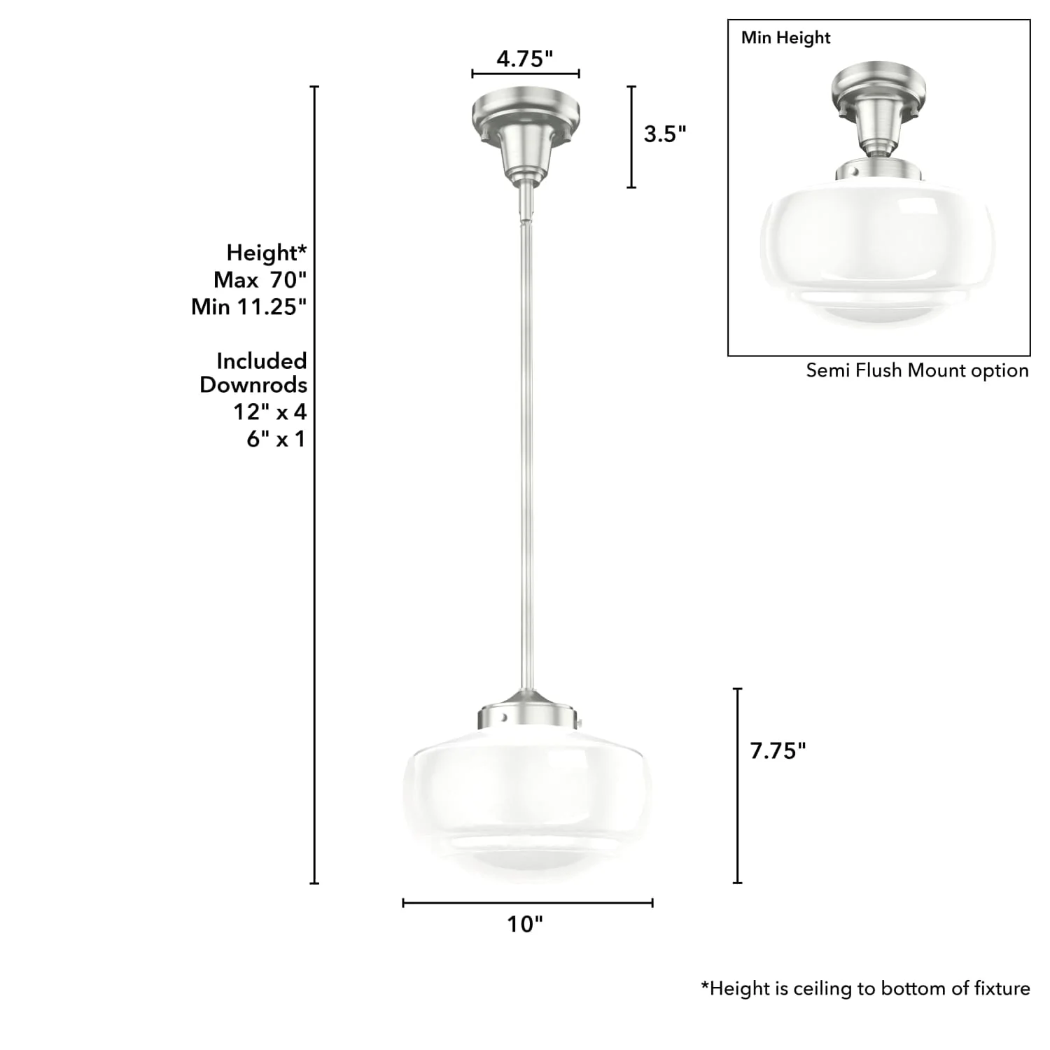 Saddle Creek Shiny Cased White Glass 1 Light 10 Inch Pendant 8 Saddle Creek Shiny Cased White Glass 1 Light 10 Inch Pendant