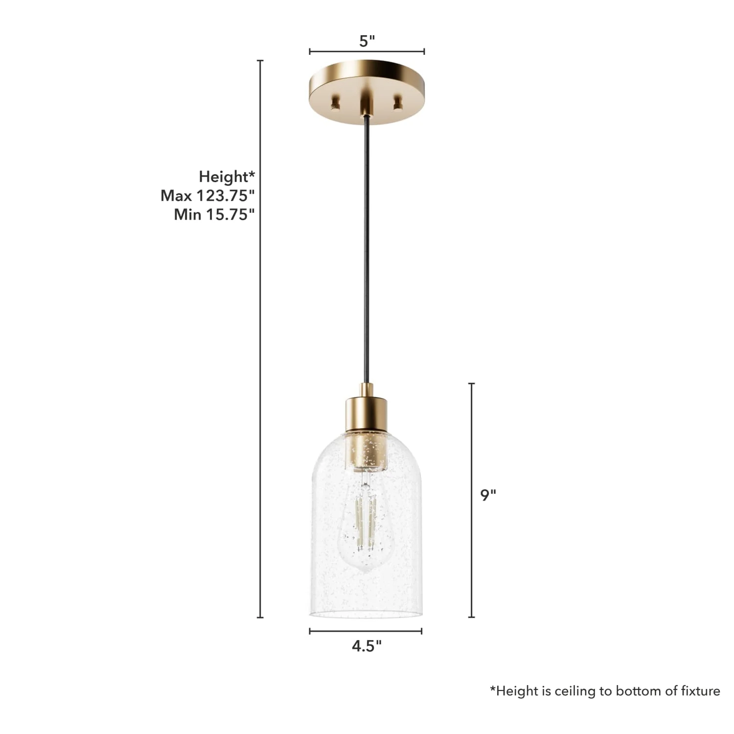 Lochemeade Clear Seeded Glass 1 Light Mini Pendant 10 Lochemeade Clear Seeded Glass 1 Light Mini Pendant
