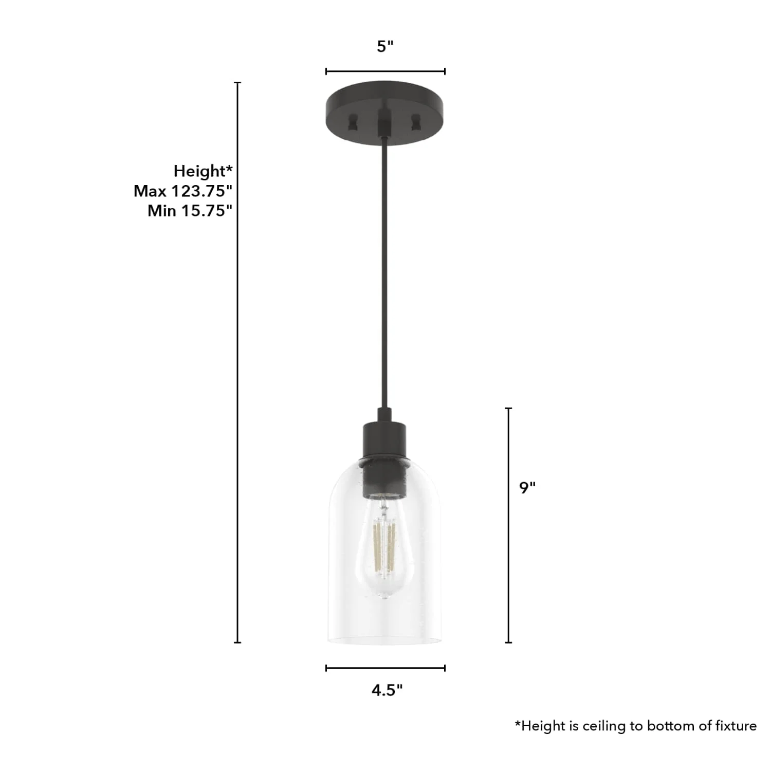 Lochemeade Clear Seeded Glass 1 Light Mini Pendant 11 Lochemeade Clear Seeded Glass 1 Light Mini Pendant