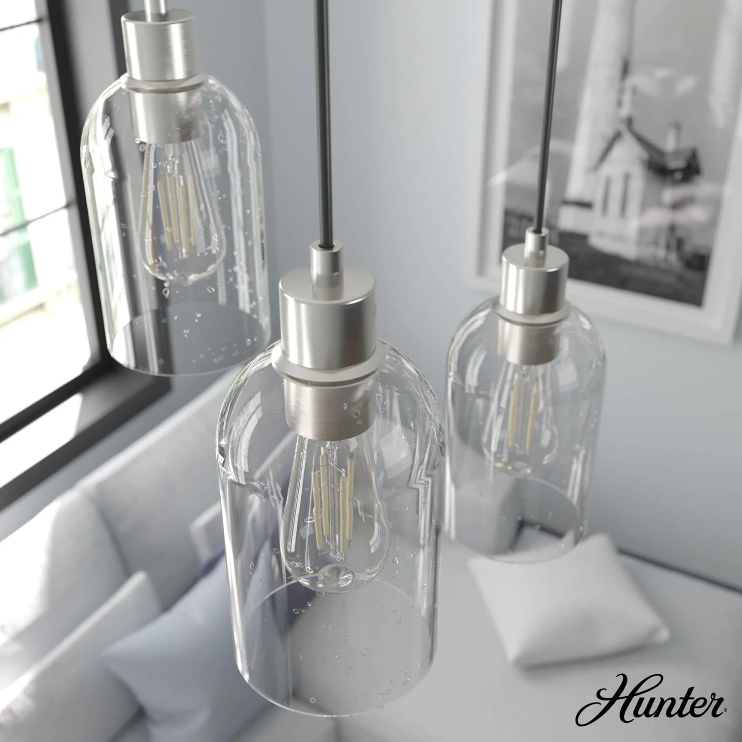 Lochemeade Clear Seeded Glass 1 Light Mini Pendant 3 Lochemeade Clear Seeded Glass 1 Light Mini Pendant