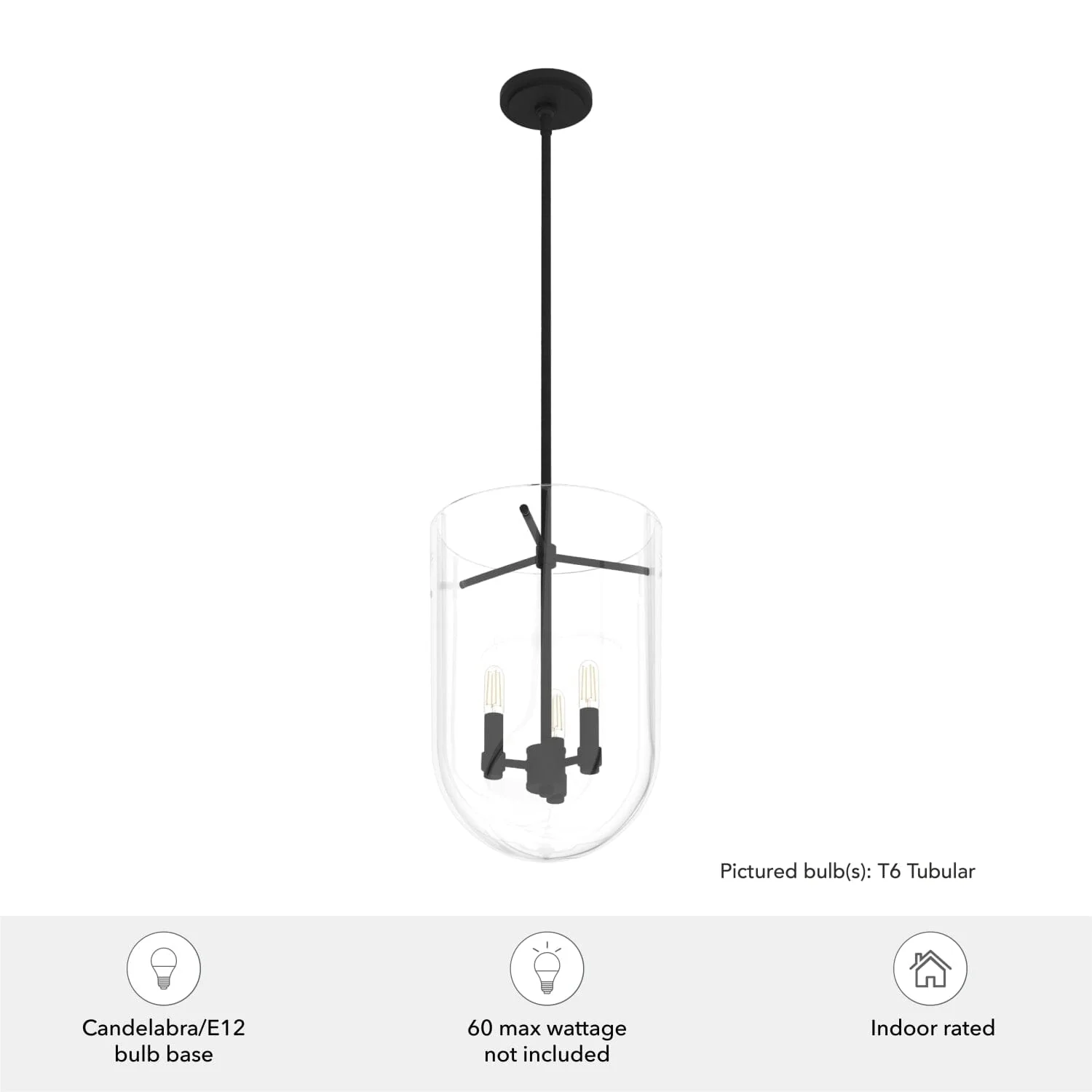 Sacha 3 Light Cloche Pendant 6 Sacha 3 Light Cloche Pendant