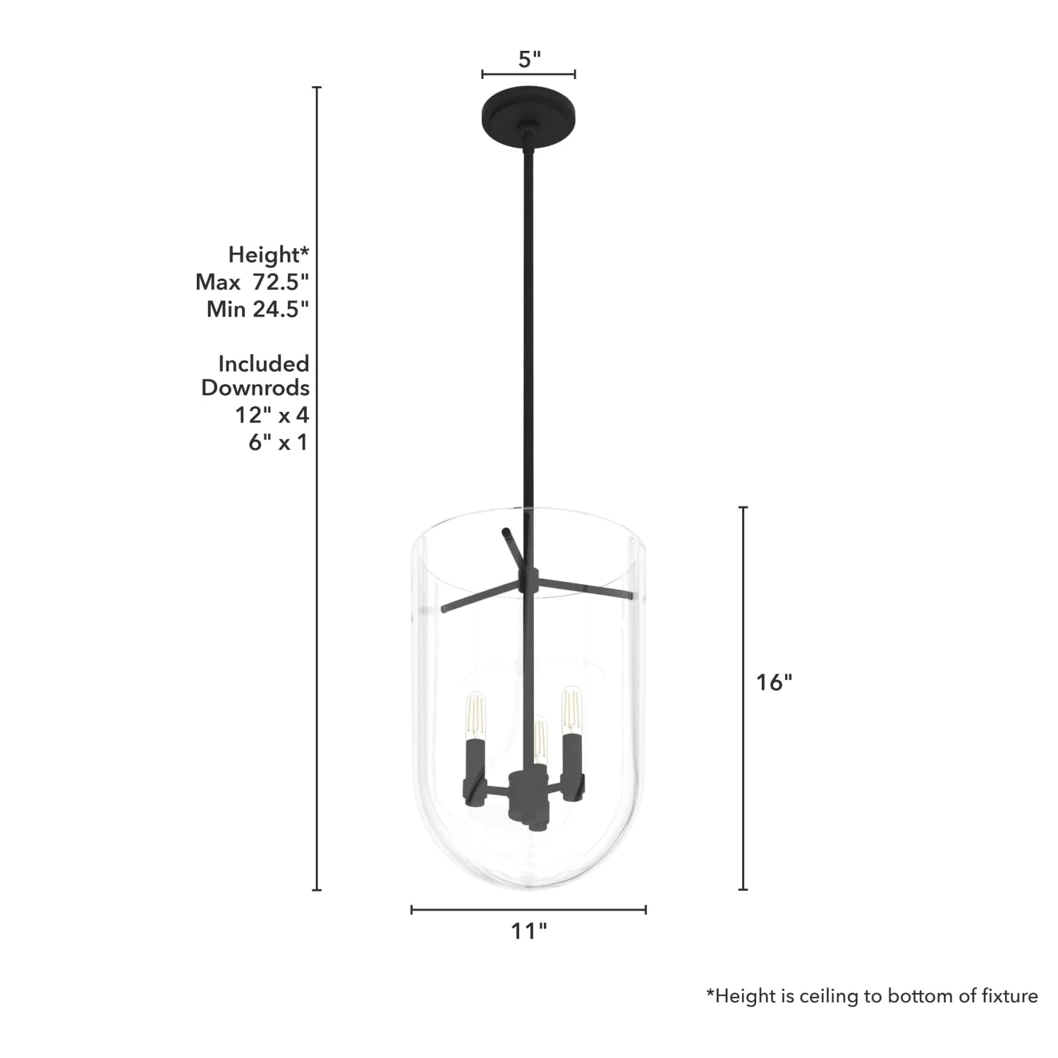 Sacha 3 Light Cloche Pendant 8 Sacha 3 Light Cloche Pendant