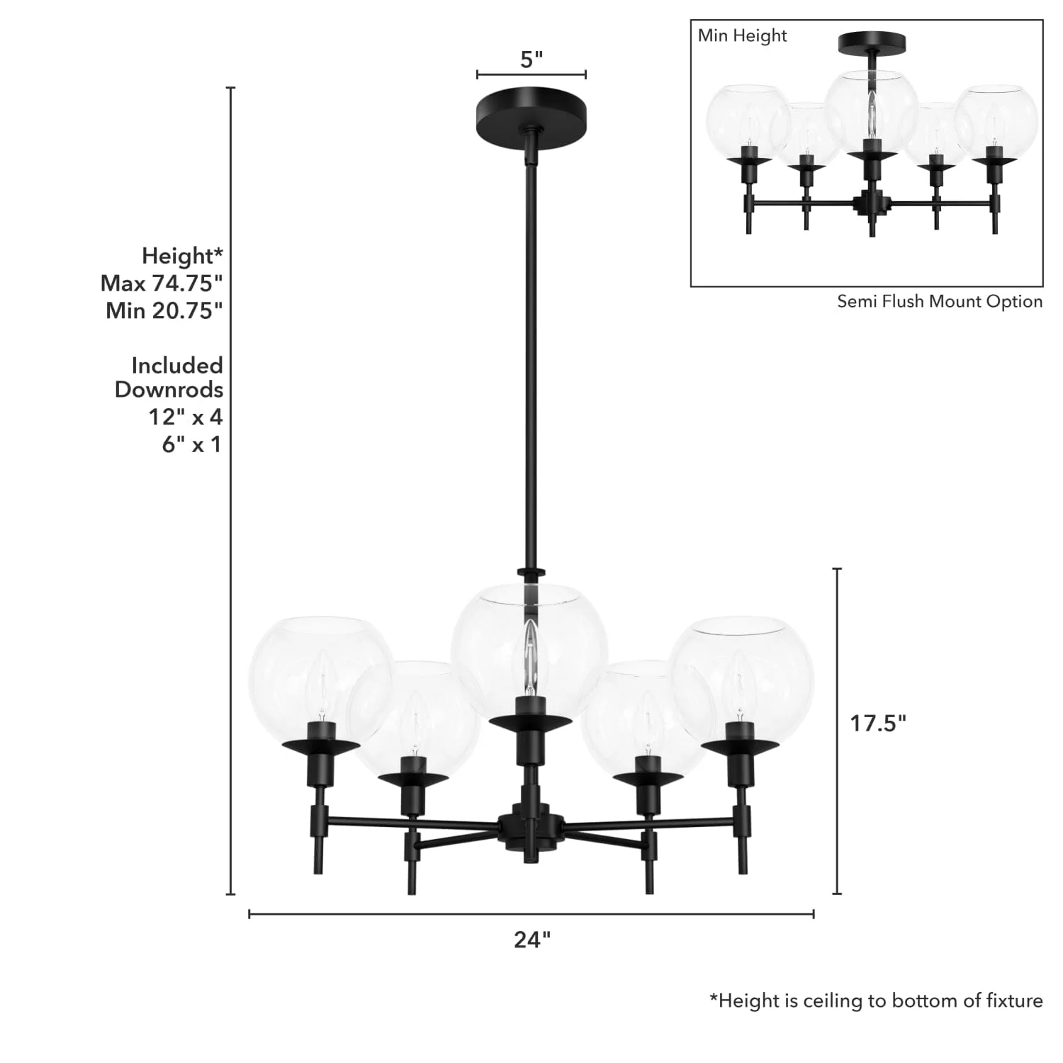 Xidane 5 Light Chandelier 10 Xidane 5 Light Chandelier