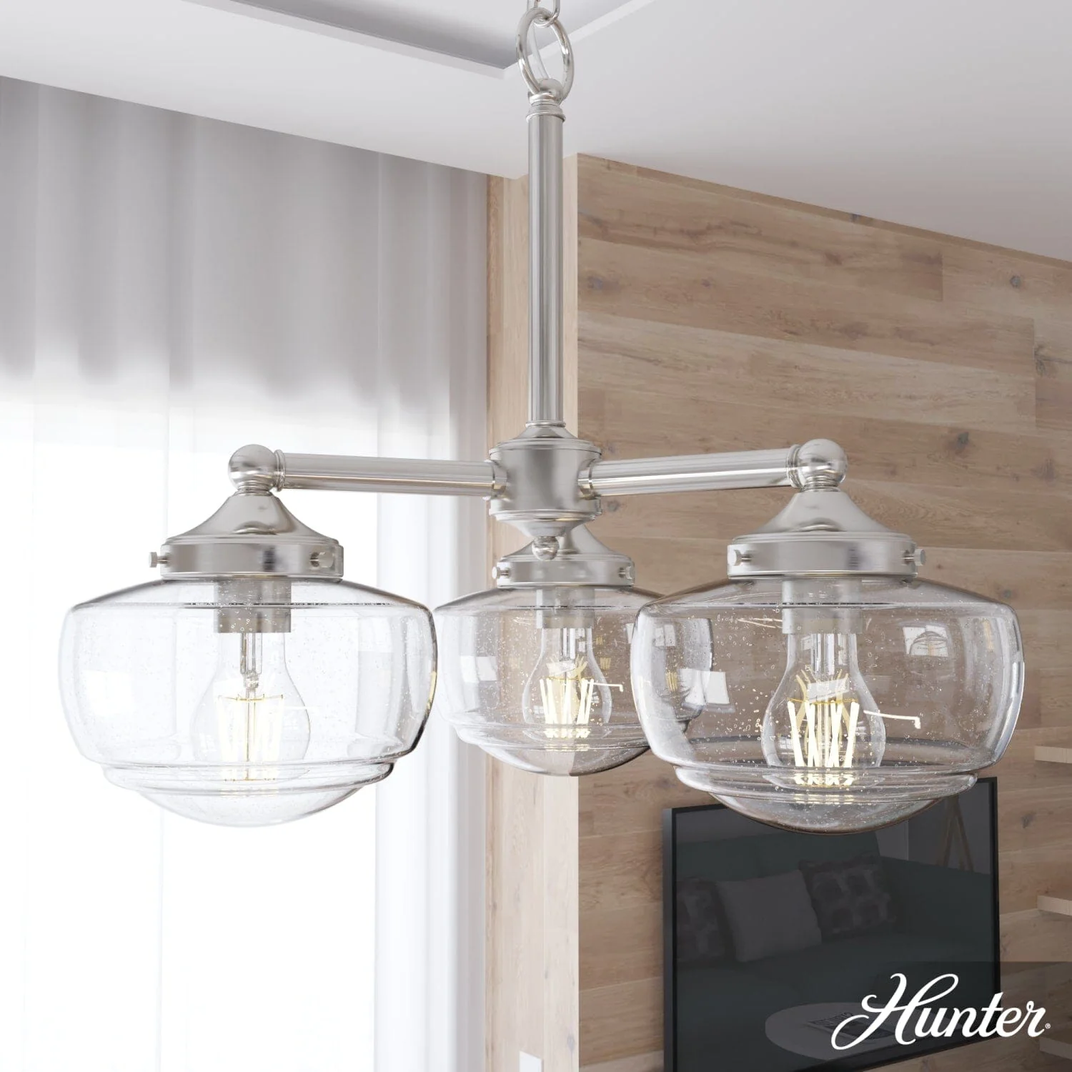 Saddle Creek Clear Seeded Glass 3 Light Chandelier 1 Saddle Creek Clear Seeded Glass 3 Light Chandelier