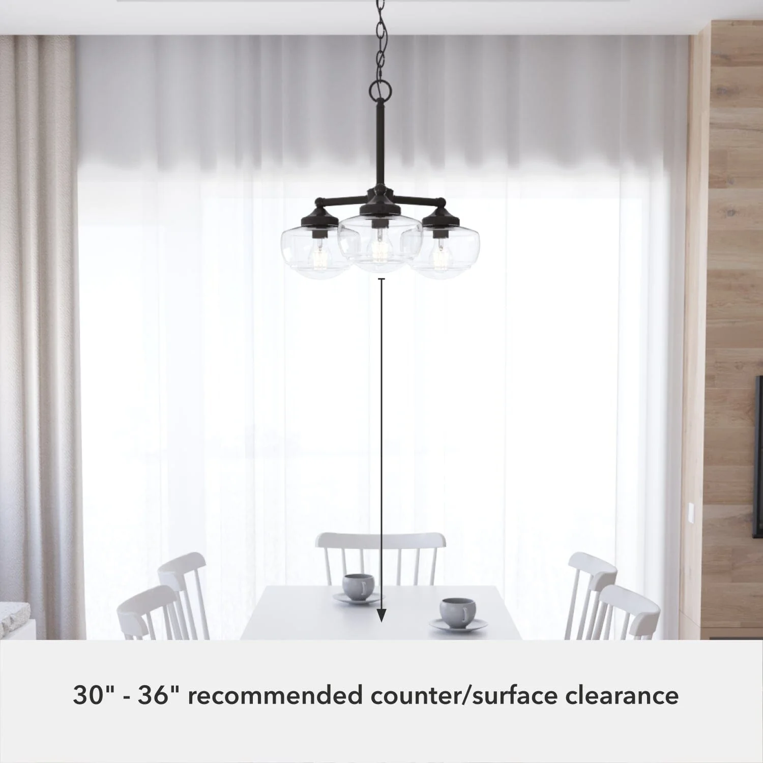 Saddle Creek Clear Seeded Glass 3 Light Chandelier 10 Saddle Creek Clear Seeded Glass 3 Light Chandelier