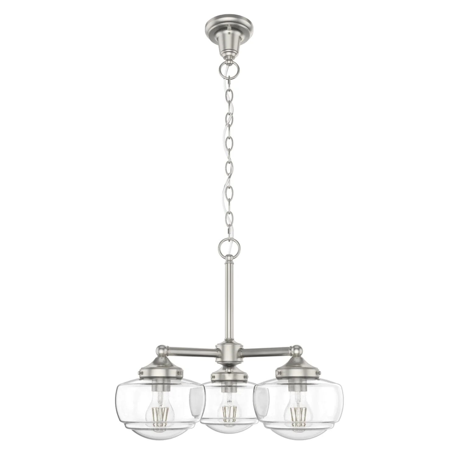 Saddle Creek Clear Seeded Glass 3 Light Chandelier 12 Saddle Creek Clear Seeded Glass 3 Light Chandelier