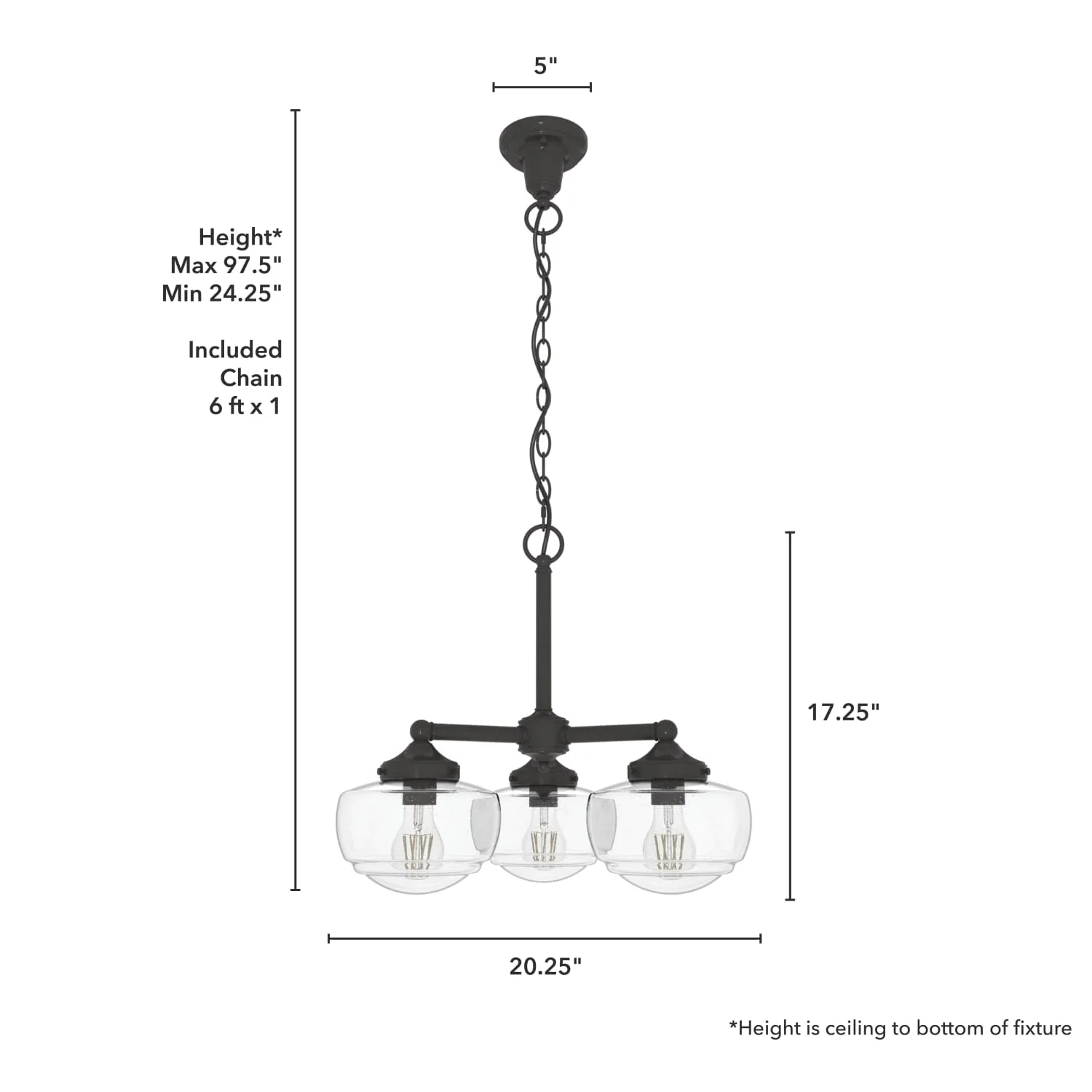 Saddle Creek Clear Seeded Glass 3 Light Chandelier 8 Saddle Creek Clear Seeded Glass 3 Light Chandelier
