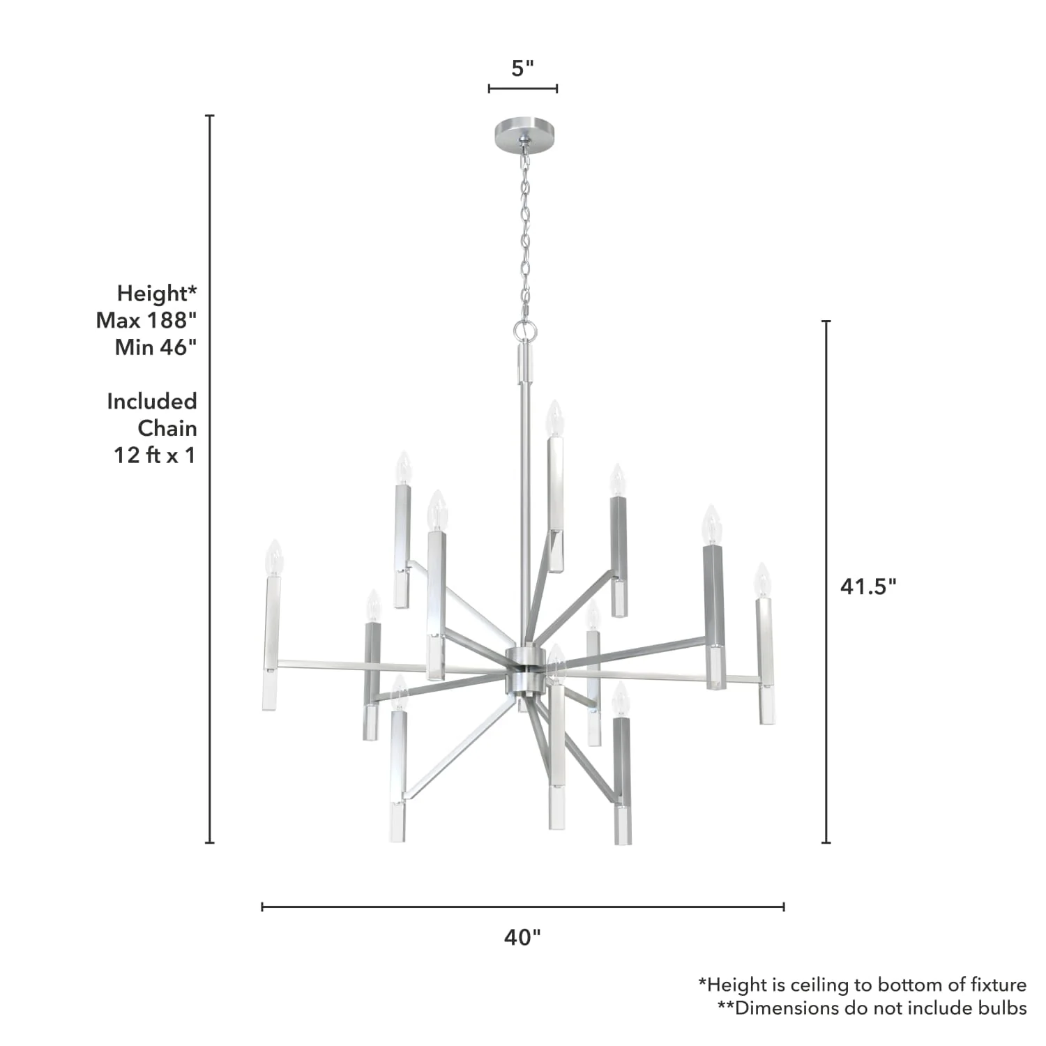 Sunjai 12 Light 3-Tier Chandelier 10 Sunjai 12 Light 3-Tier Chandelier