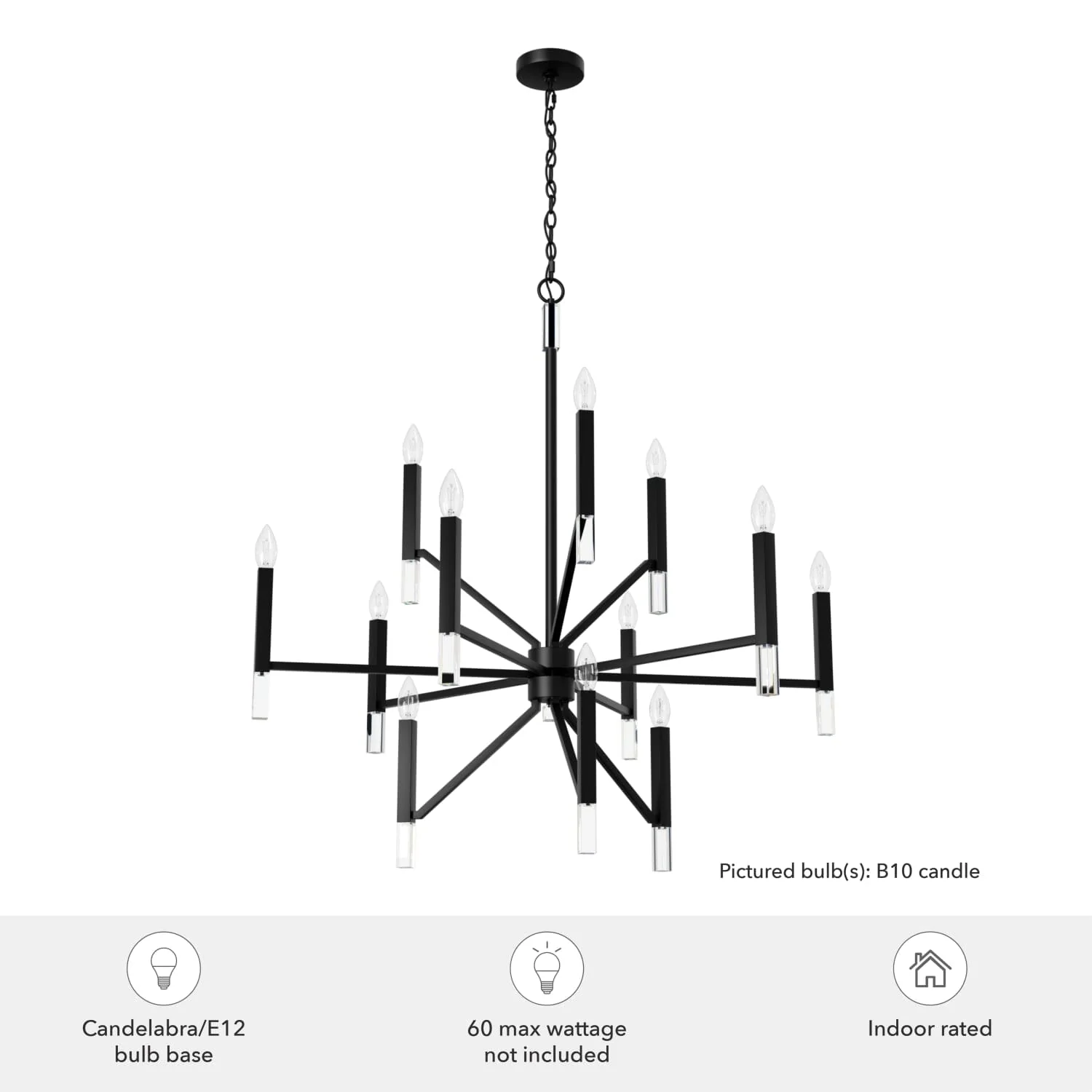 Sunjai 12 Light 3-Tier Chandelier 8 Sunjai 12 Light 3-Tier Chandelier