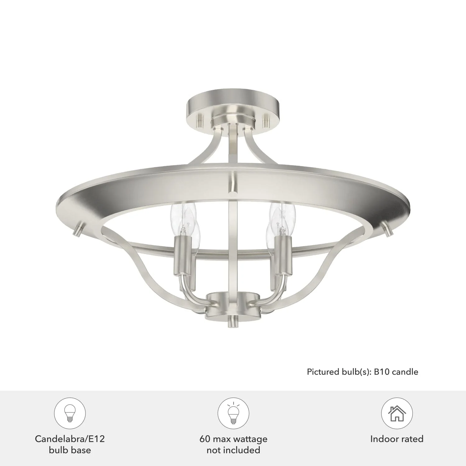 Perch Point 4 Light Semi-Flush Mount 3 Perch Point 4 Light Semi-Flush Mount