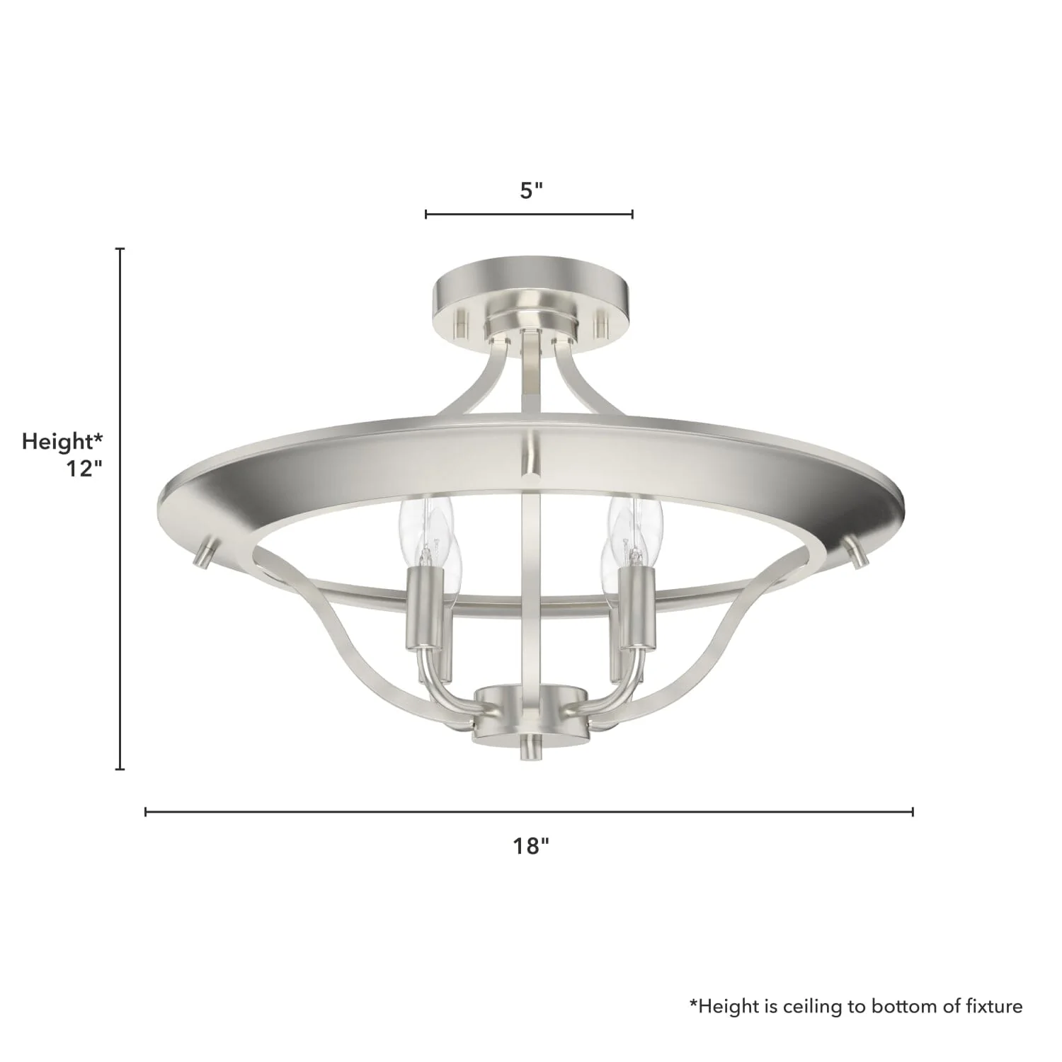 Perch Point 4 Light Semi-Flush Mount 5 Perch Point 4 Light Semi-Flush Mount
