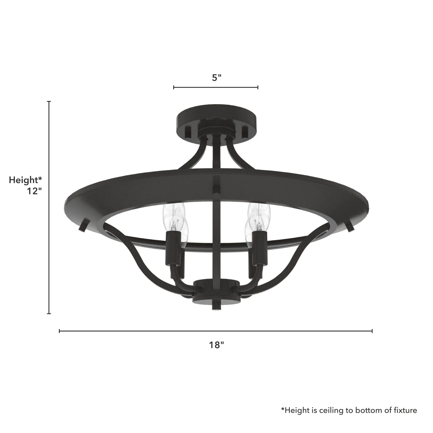 Perch Point 4 Light Semi-Flush Mount 6 Perch Point 4 Light Semi-Flush Mount