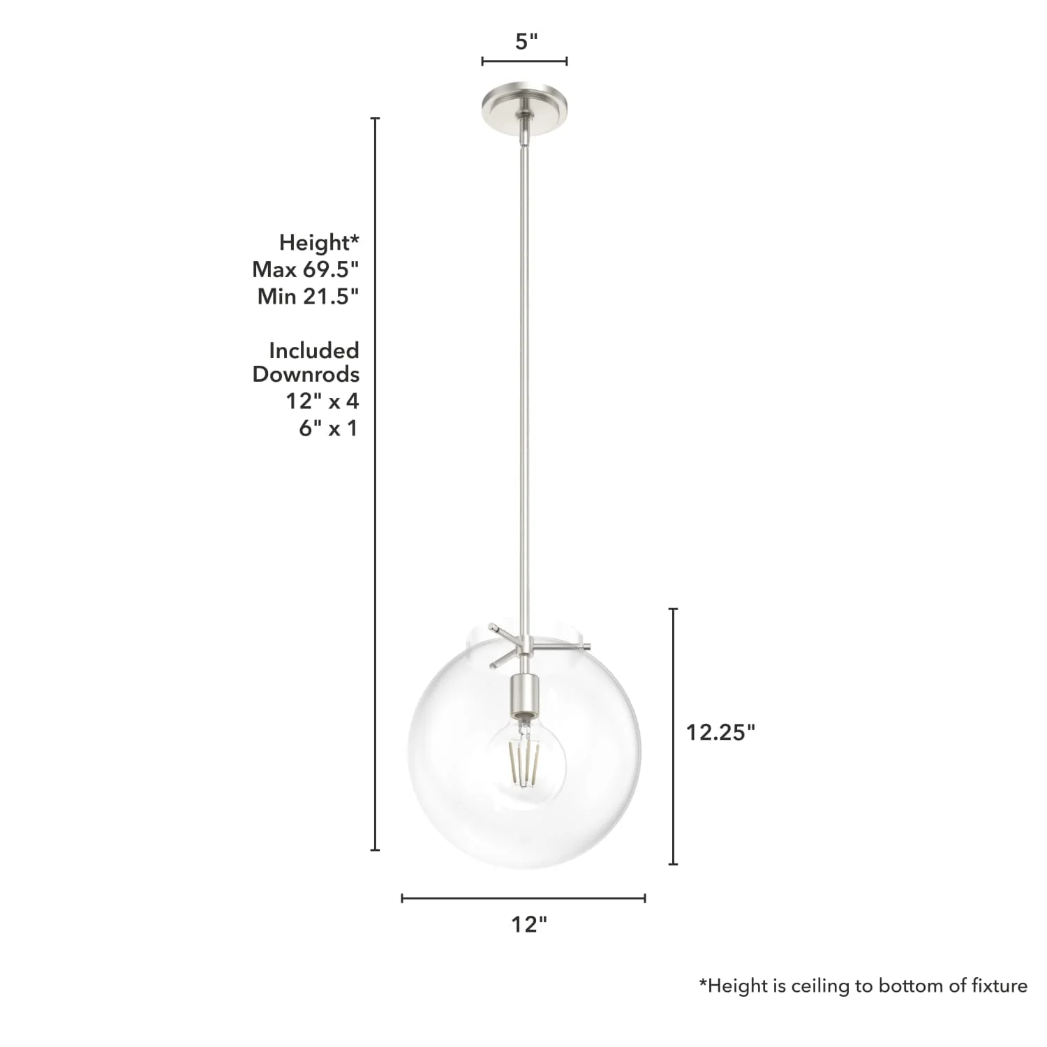 Sacha 1 Light Pendant 8 Sacha 1 Light Pendant
