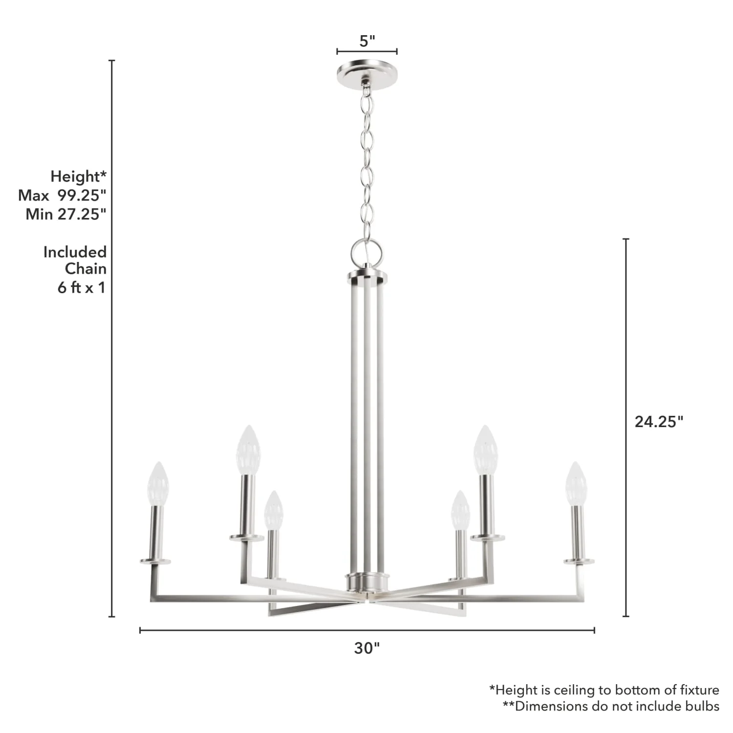Bearden 6 Light Chandelier 4 Bearden 6 Light Chandelier