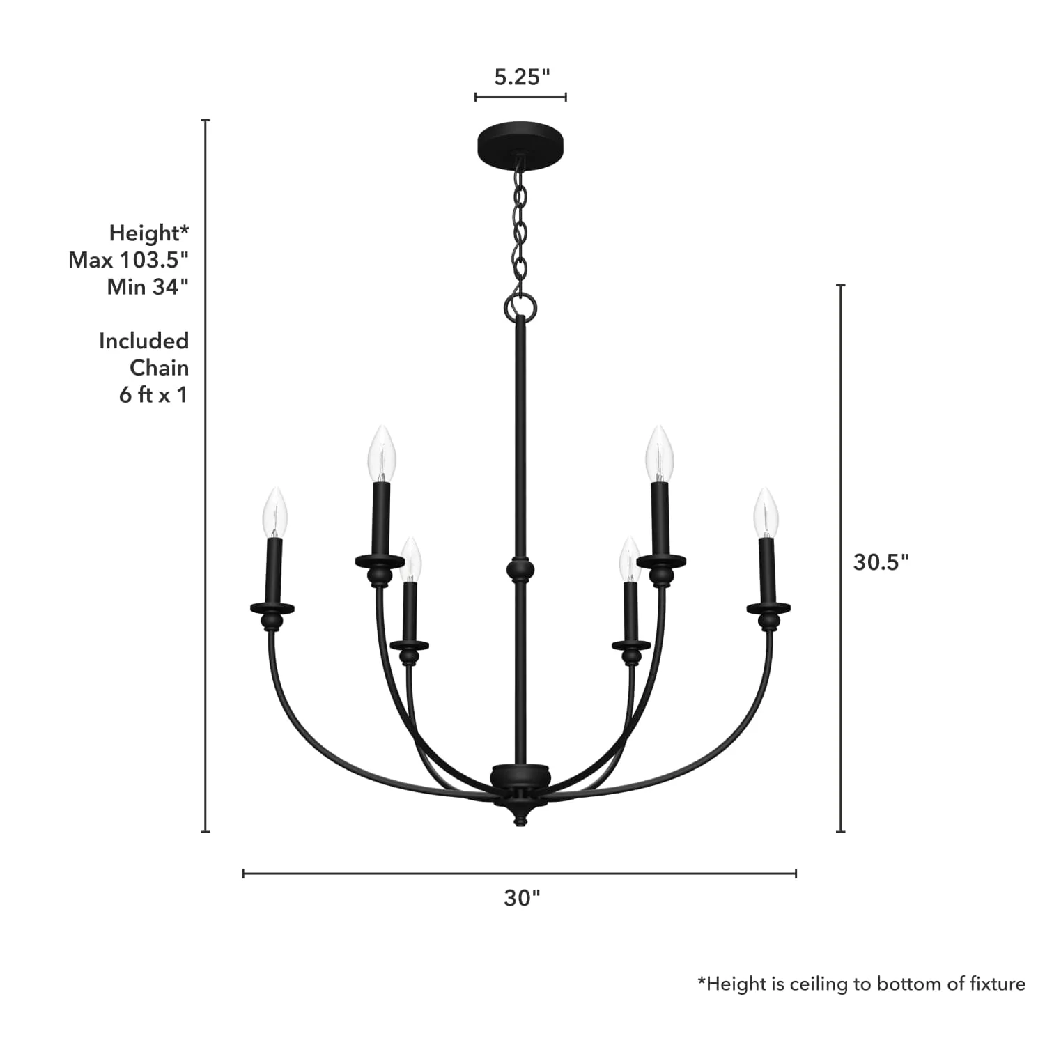 Southcrest 6 Light Chandelier 10 Southcrest 6 Light Chandelier