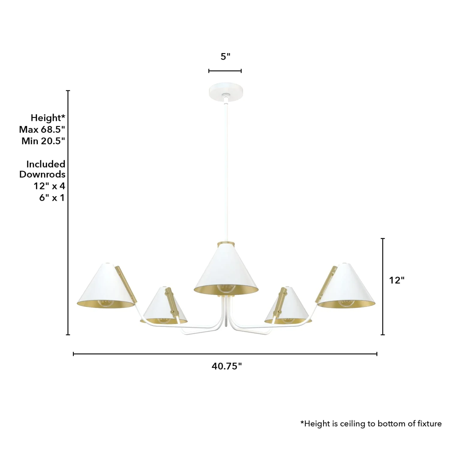 Grove Isle 5 Light Chandelier 8 Grove Isle 5 Light Chandelier
