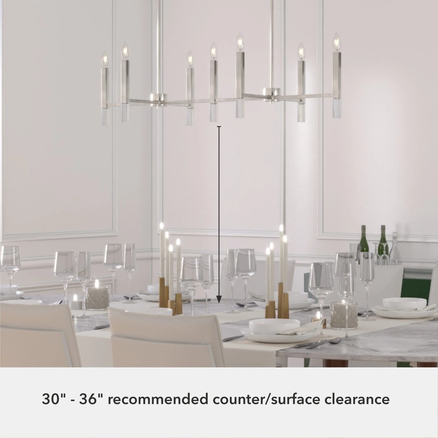 Sunjai 7 Light Linear Chandelier 10 Sunjai 7 Light Linear Chandelier