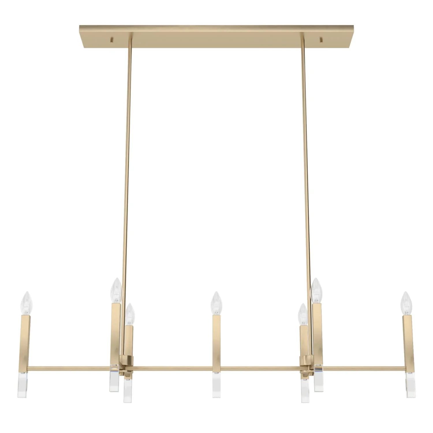 Sunjai 7 Light Linear Chandelier 12 Sunjai 7 Light Linear Chandelier