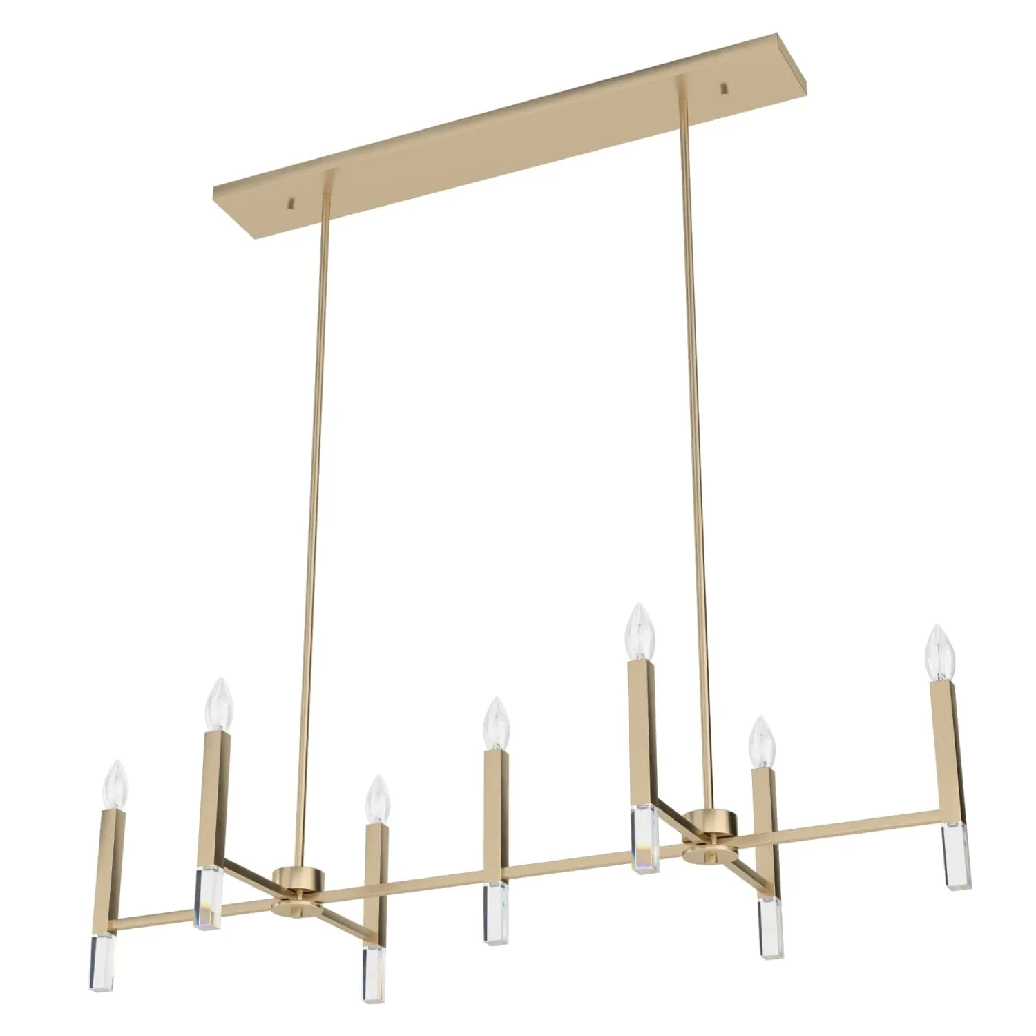 Sunjai 7 Light Linear Chandelier 14 Sunjai 7 Light Linear Chandelier