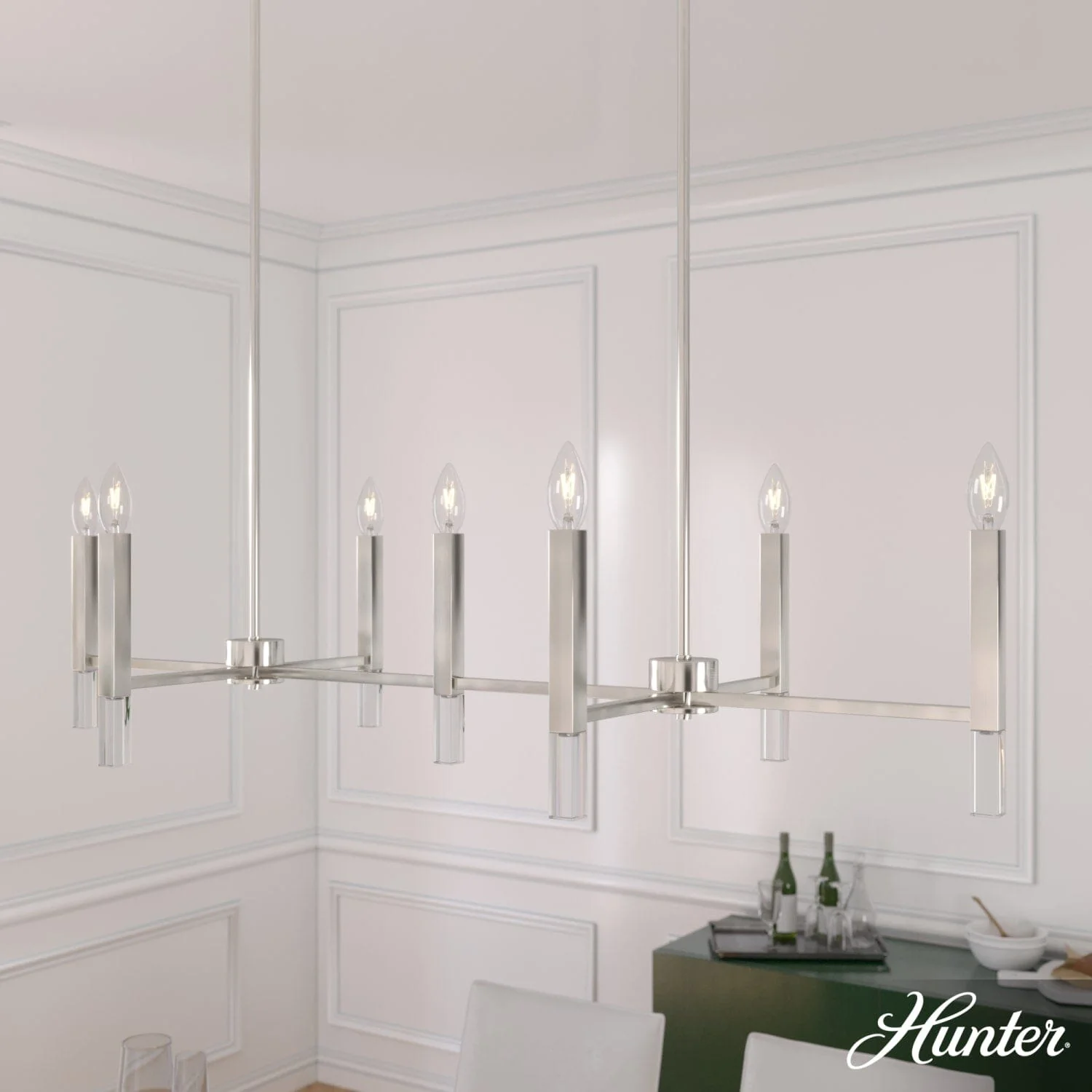Sunjai 7 Light Linear Chandelier 2 Sunjai 7 Light Linear Chandelier