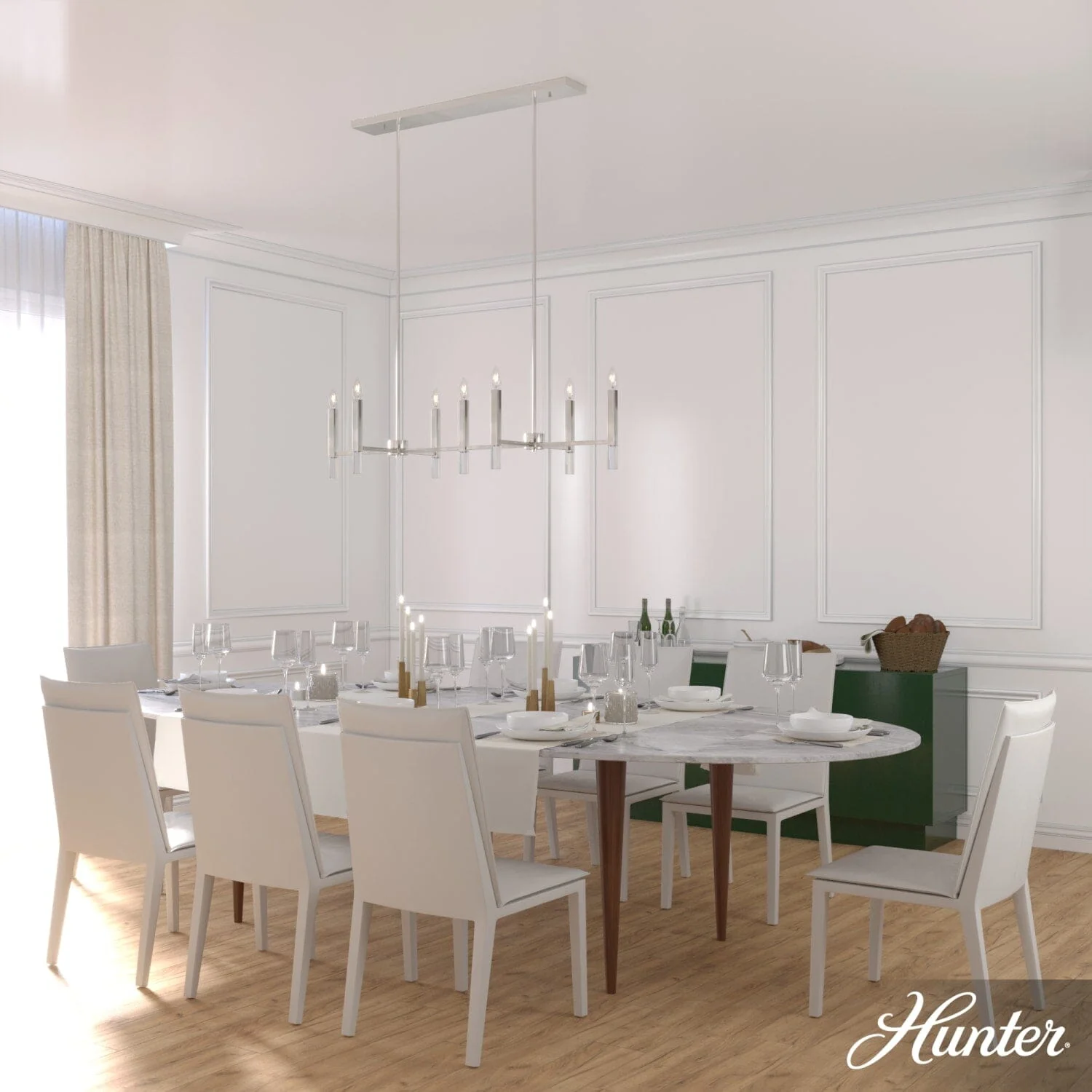Sunjai 7 Light Linear Chandelier 4 Sunjai 7 Light Linear Chandelier