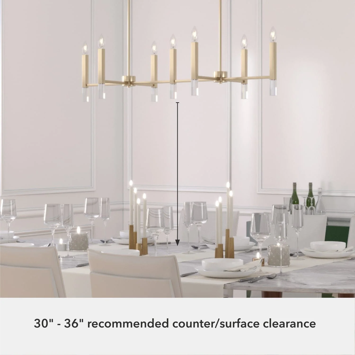 Sunjai 7 Light Linear Chandelier 9 Sunjai 7 Light Linear Chandelier