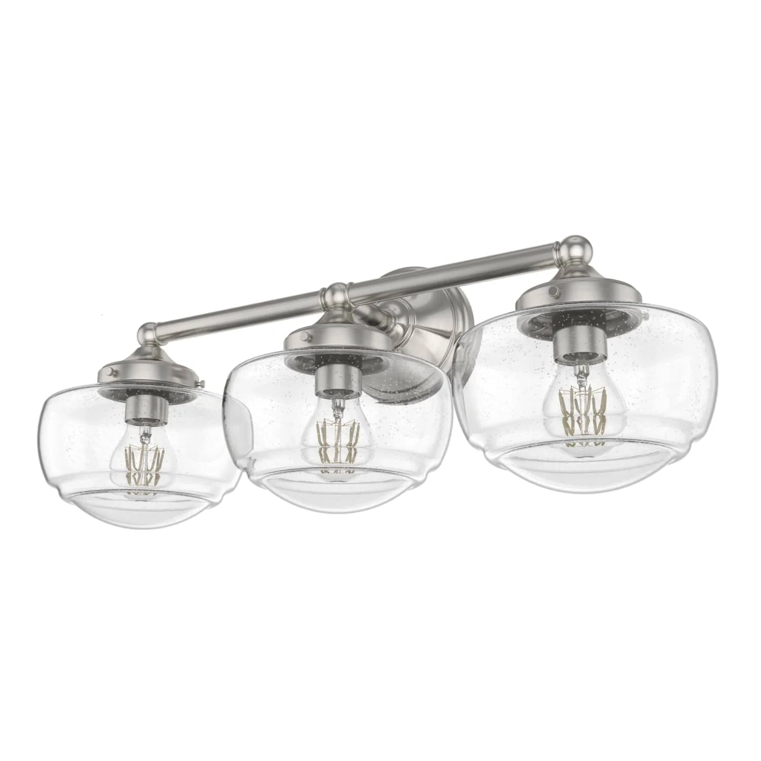 Saddle Creek Clear Seeded Glass 3 Light Vanity 5 Saddle Creek Clear Seeded Glass 3 Light Vanity