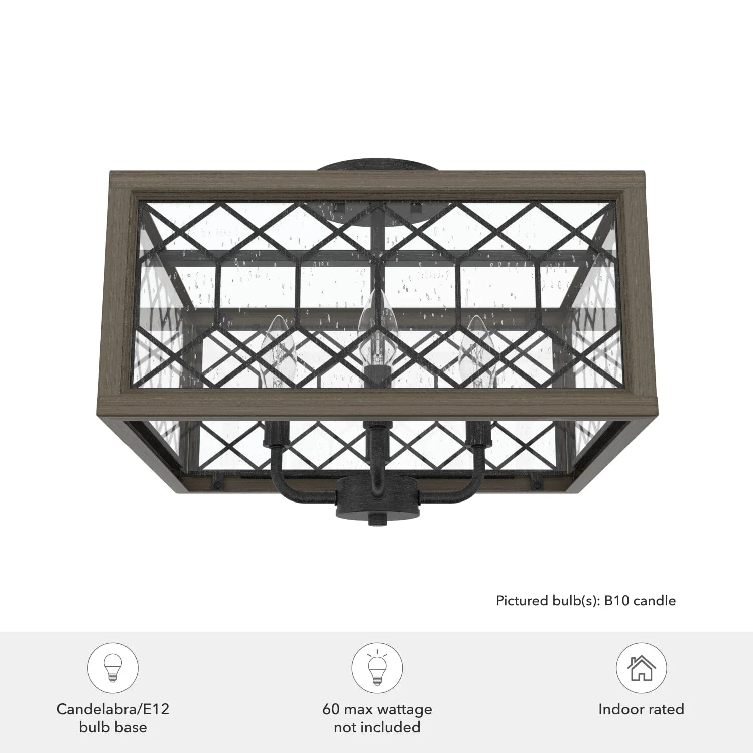 Chevron 4 Light Semi-Flush Mount 3 Chevron 4 Light Semi-Flush Mount
