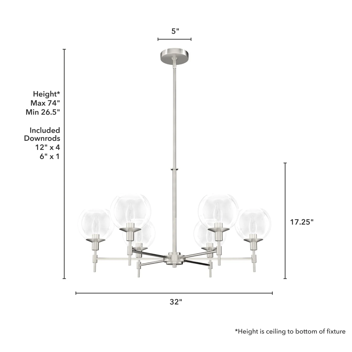 Xidane 6 Light Chandelier 8 Xidane 6 Light Chandelier