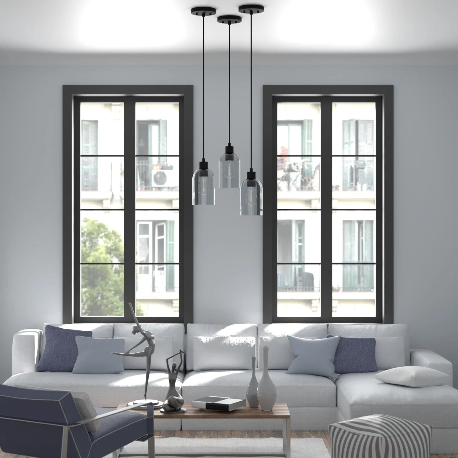 Lochemeade Smoked Glass 1 Light Mini Pendant 2 Lochemeade Smoked Glass 1 Light Mini Pendant