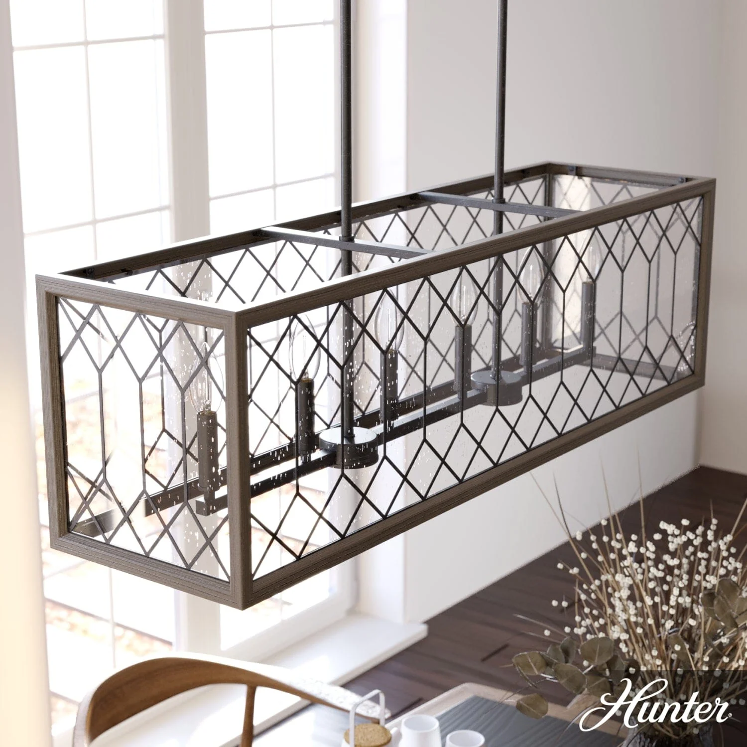 Chevron 6 Light Linear Chandelier 1 Chevron 6 Light Linear Chandelier