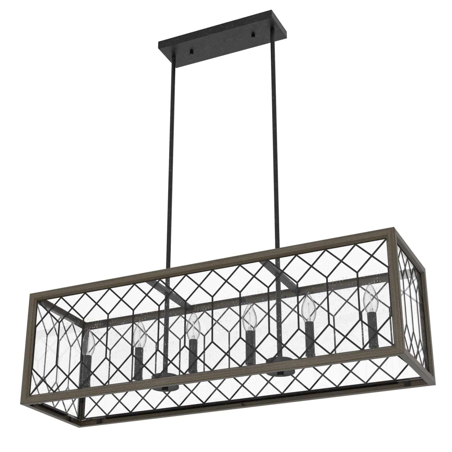 Chevron 6 Light Linear Chandelier 14 Chevron 6 Light Linear Chandelier