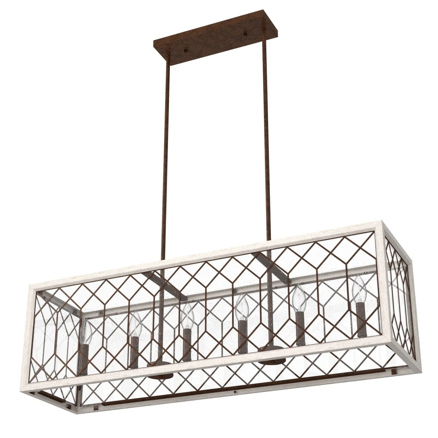 Chevron 6 Light Linear Chandelier 15 Chevron 6 Light Linear Chandelier